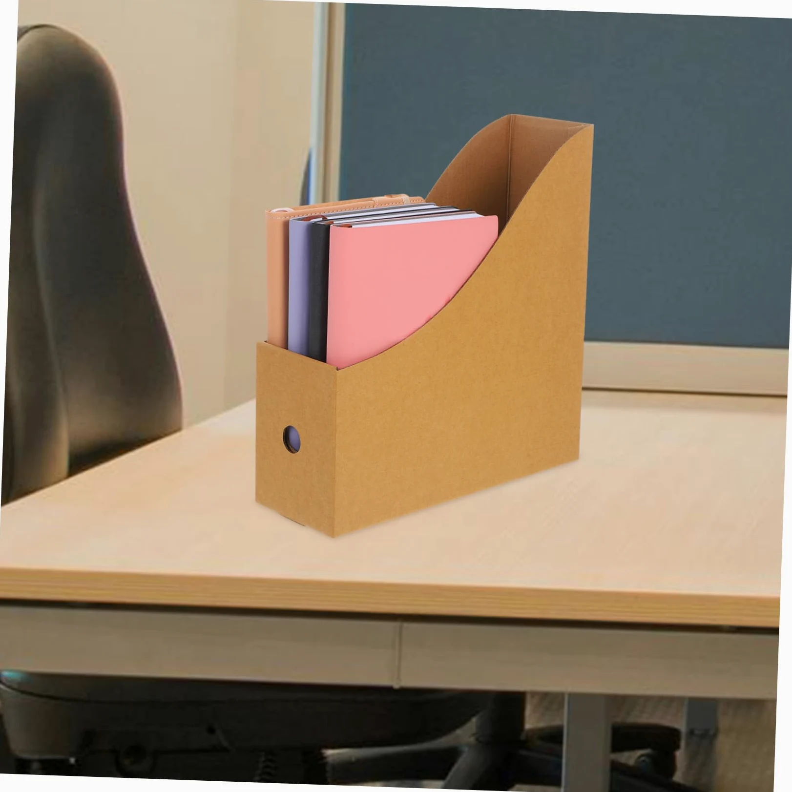Angoily 8pezzi Forniture Per Ufficio e Cancelleria Riviste in Cartone Kraft Marrone Organizer Per Libri Contenitori Per Conservazione Di Riviste Per Scaffali Da Ufficio Aule Scrivania Port