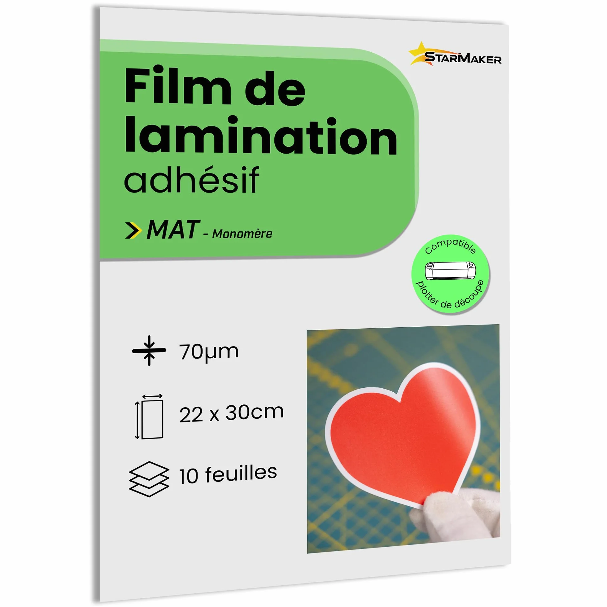 Pellicola laminatrice a freddo MAT A4 22 x 31 cm fogli autoadesivi per foto e adesivi