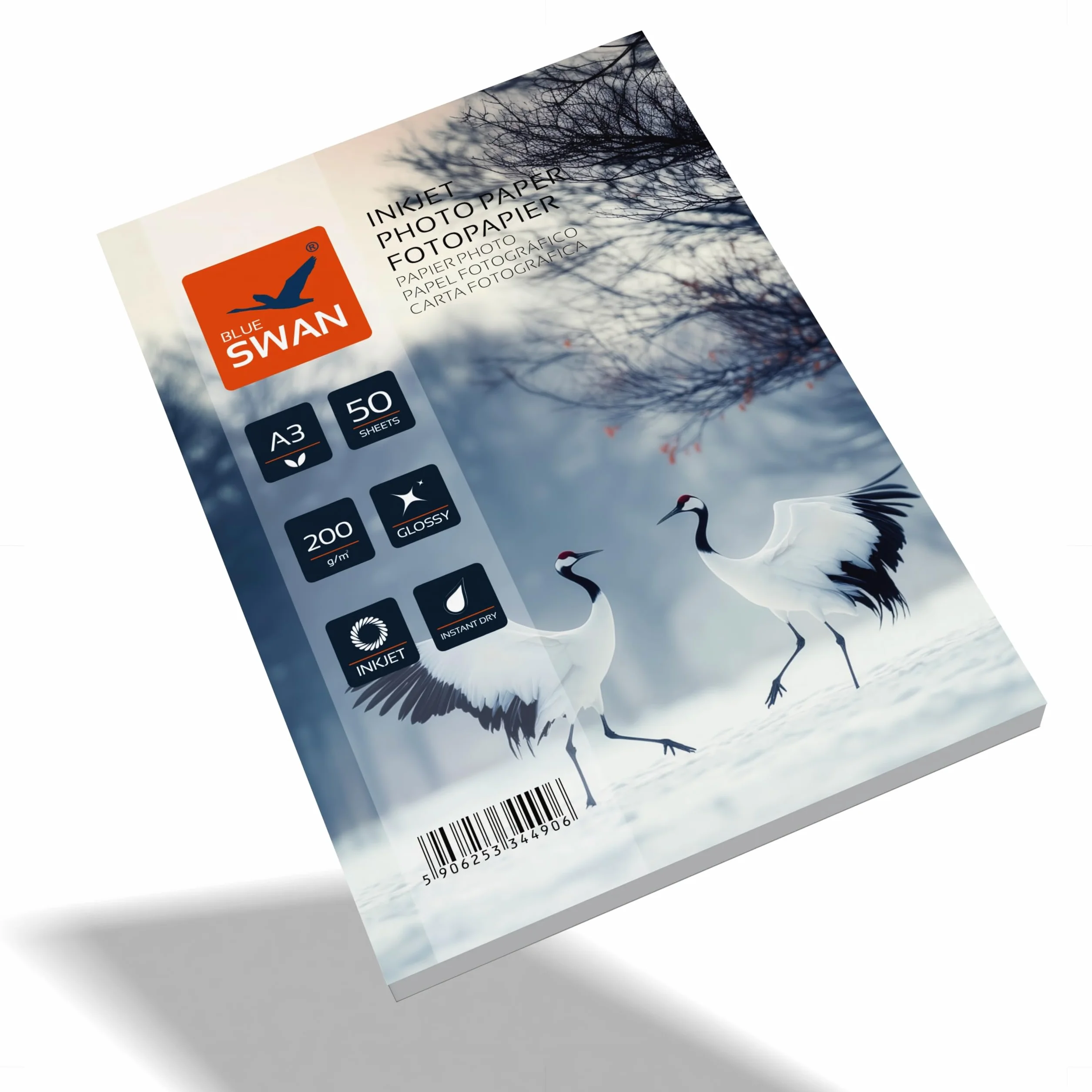 BLUE SWAN Carta Fotografica Lucida A3 200 g/m² 50 Fogli 297 × 420 mm
