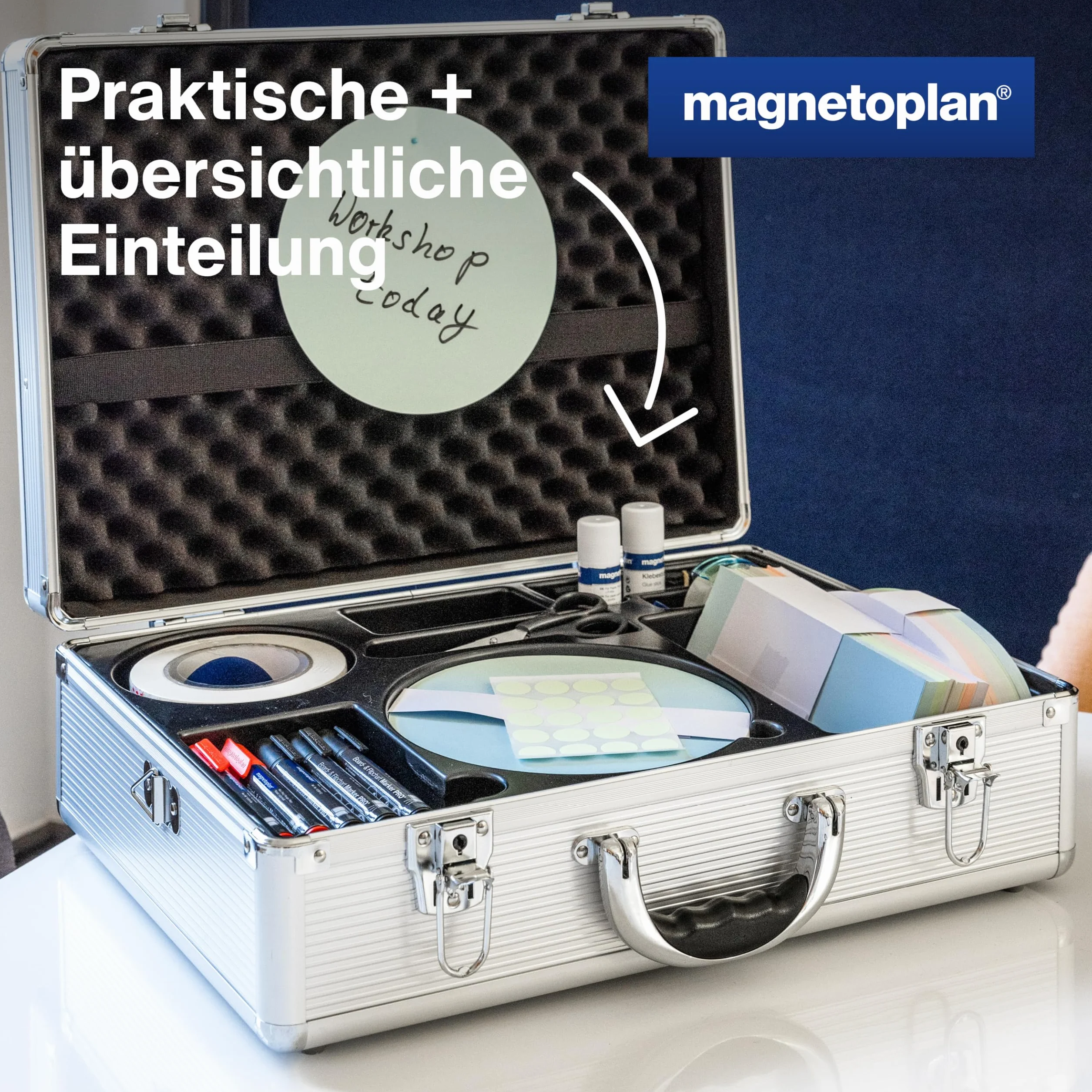 magnetoplan Moderationskoffer, gefüllt