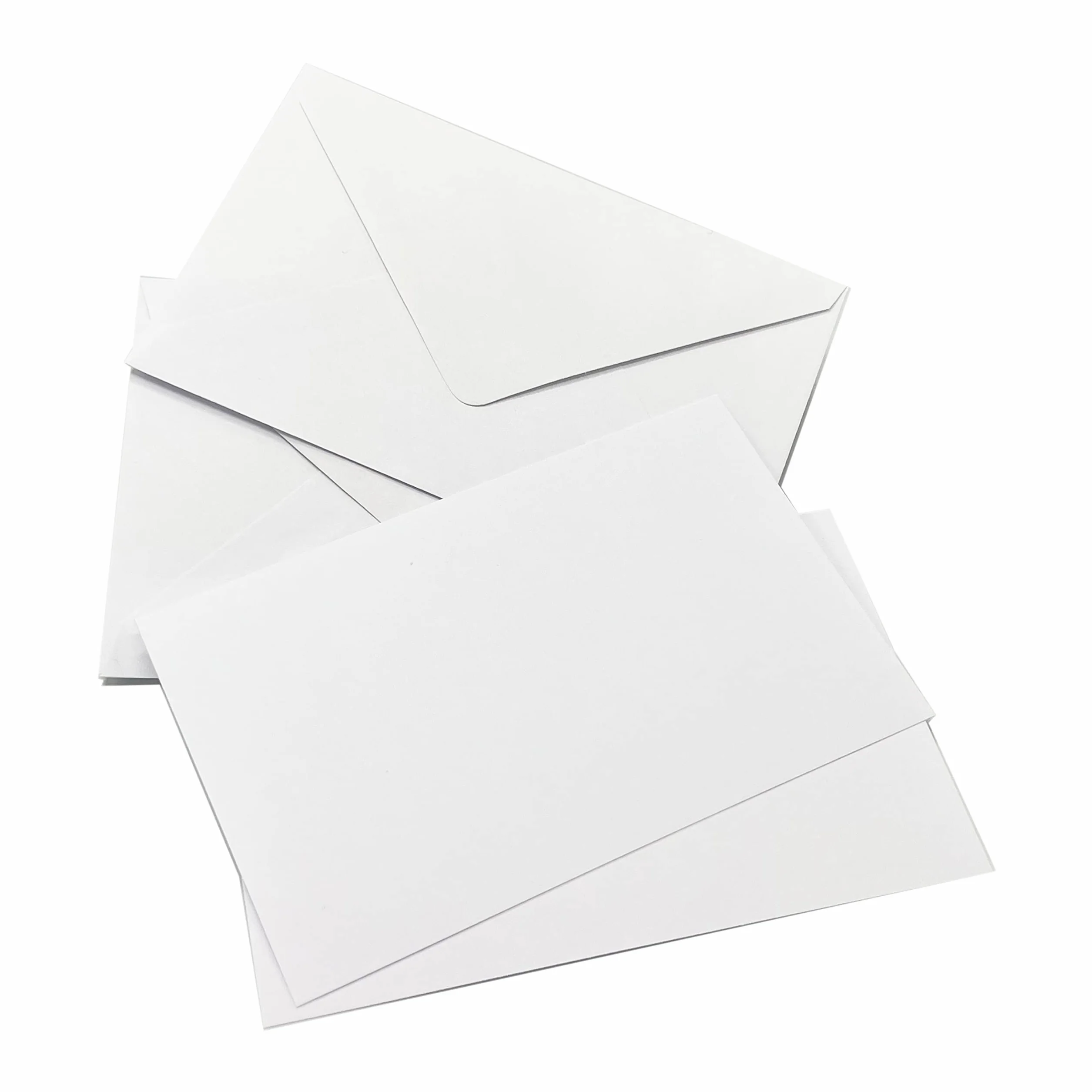 ARKRAFT Biglietti e buste 11x7 cm Set da 100, 50 buste + 50 biglietti Bianco