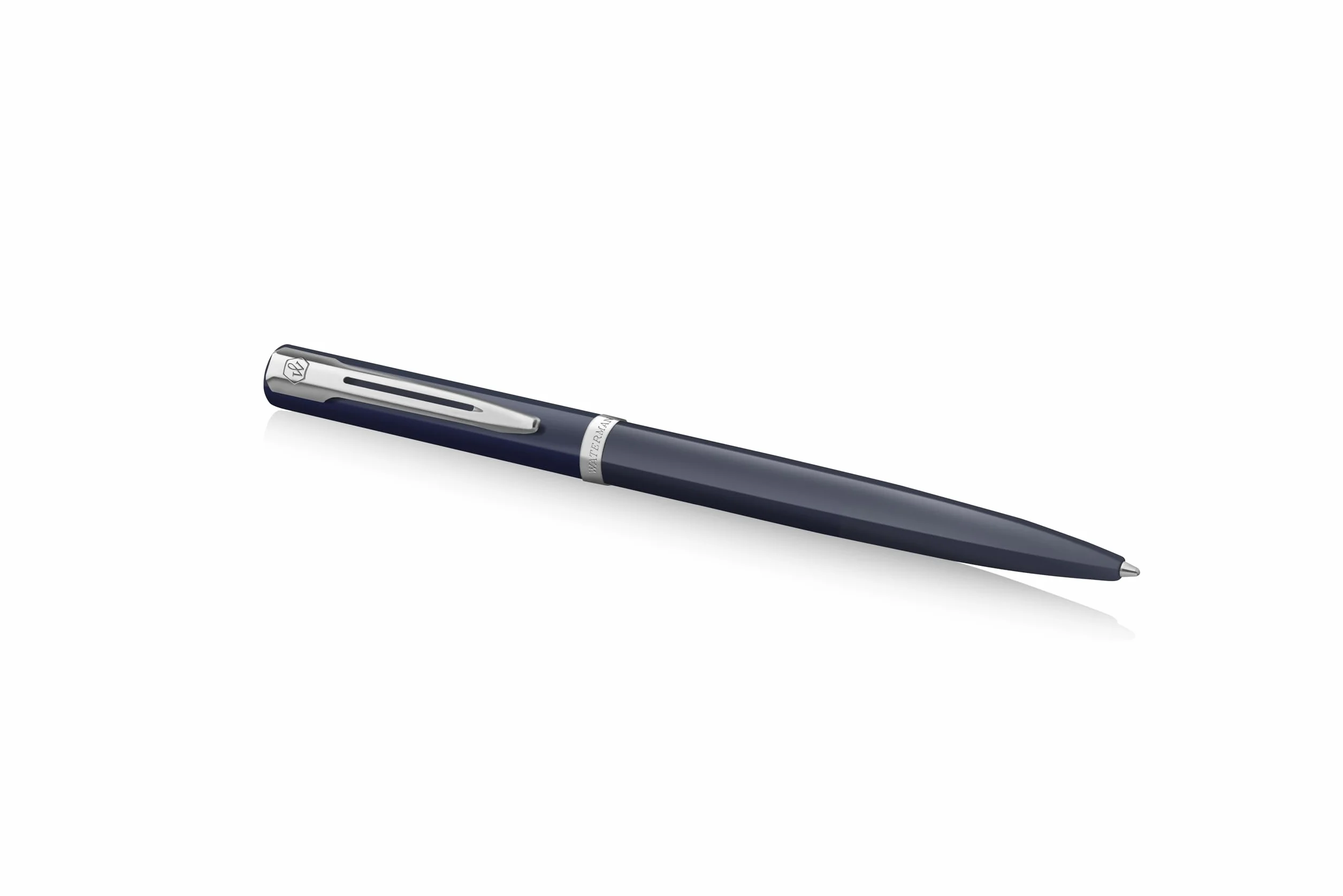 Waterman Impression Penna a sfera | Punta media con ricarica inchiostro blu | Lacca blu con finiture placcate in palladio | Confezione regalo