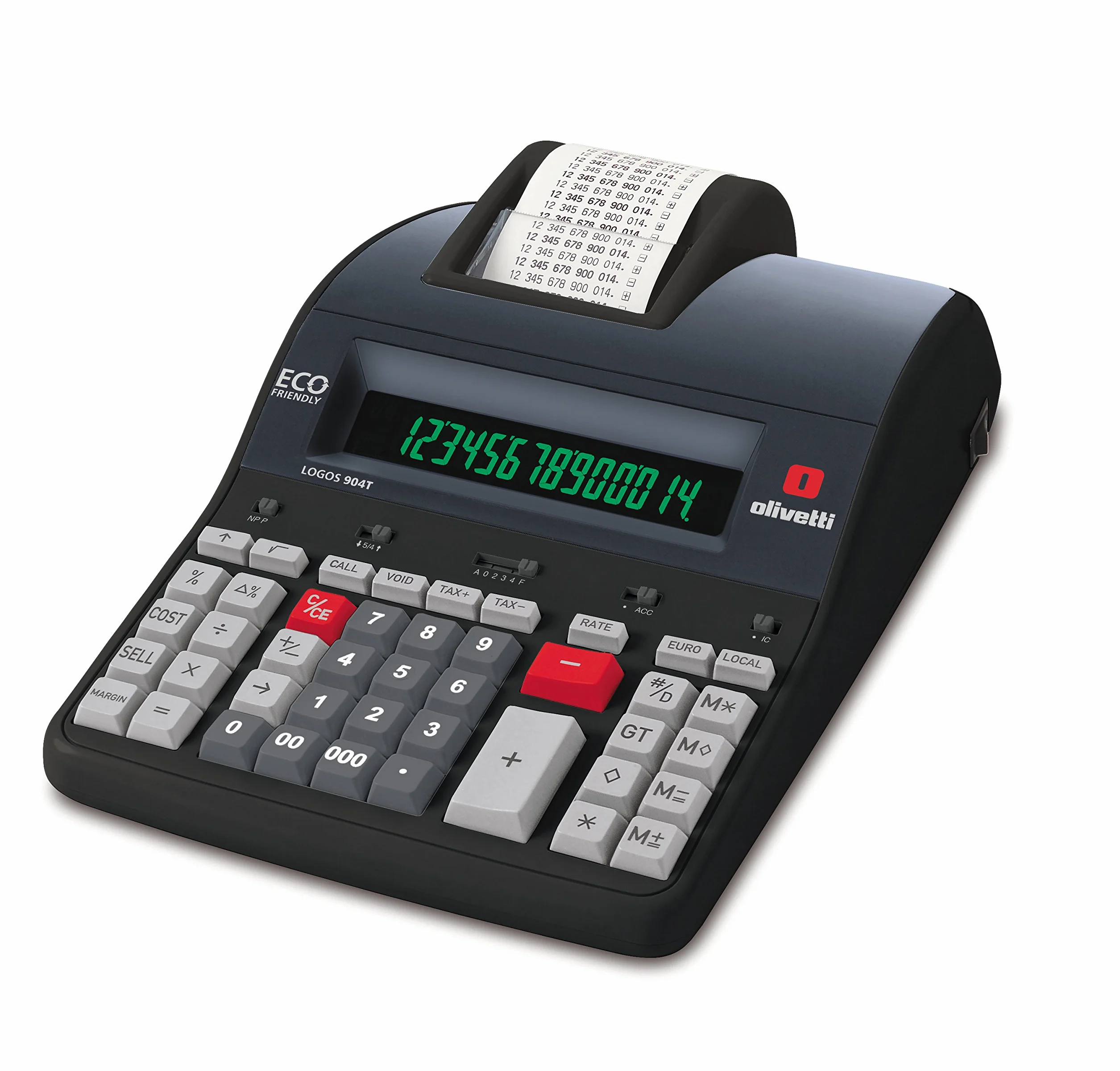 Olivetti Logos 904T Calcolatrice con memoria e stampante termica alfanumerica Nero 205 x 320 x 87 mm