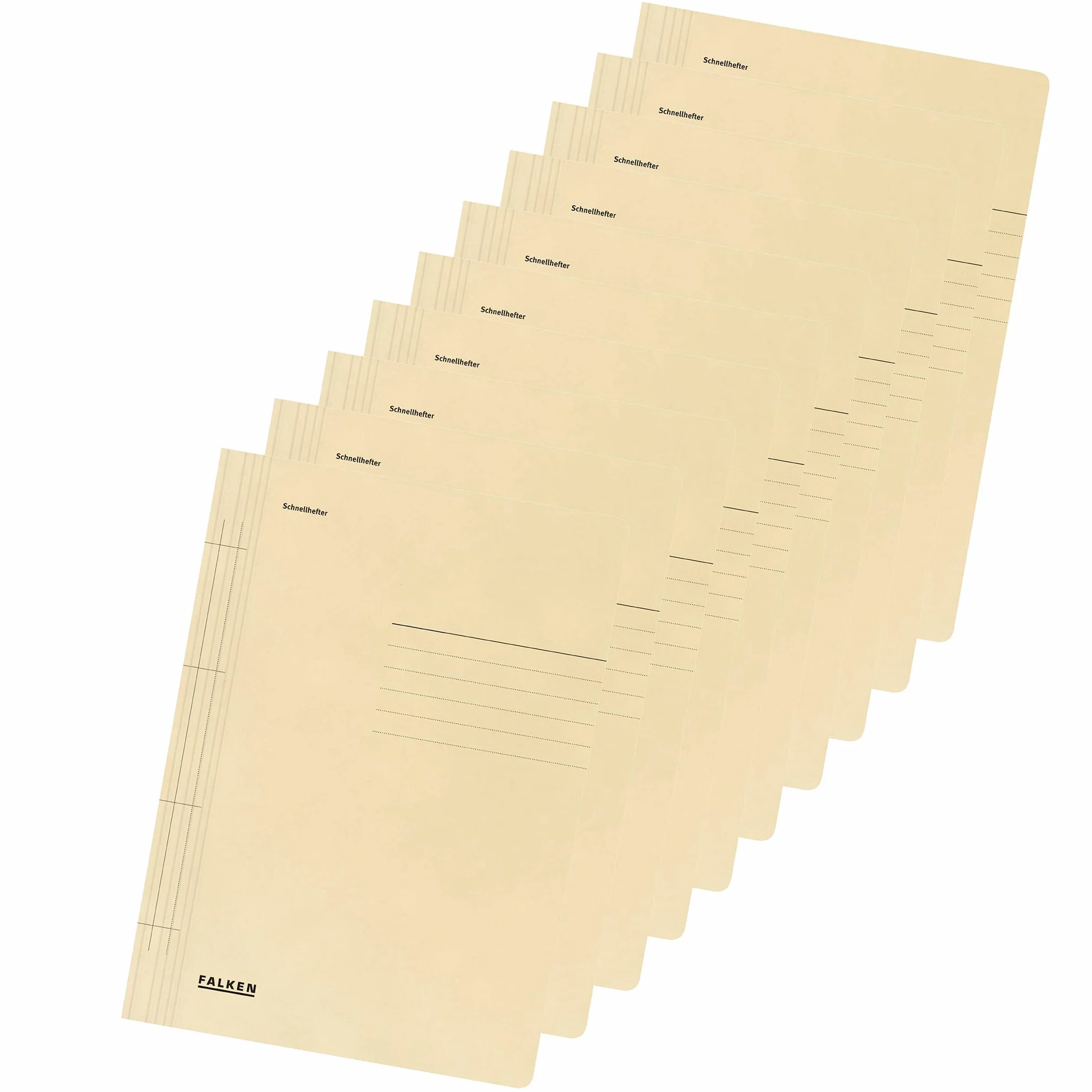 Falken Cartelline in carta riciclata, in formato DIN A4, confezione da 100 pezzi 100er Pack camoscio