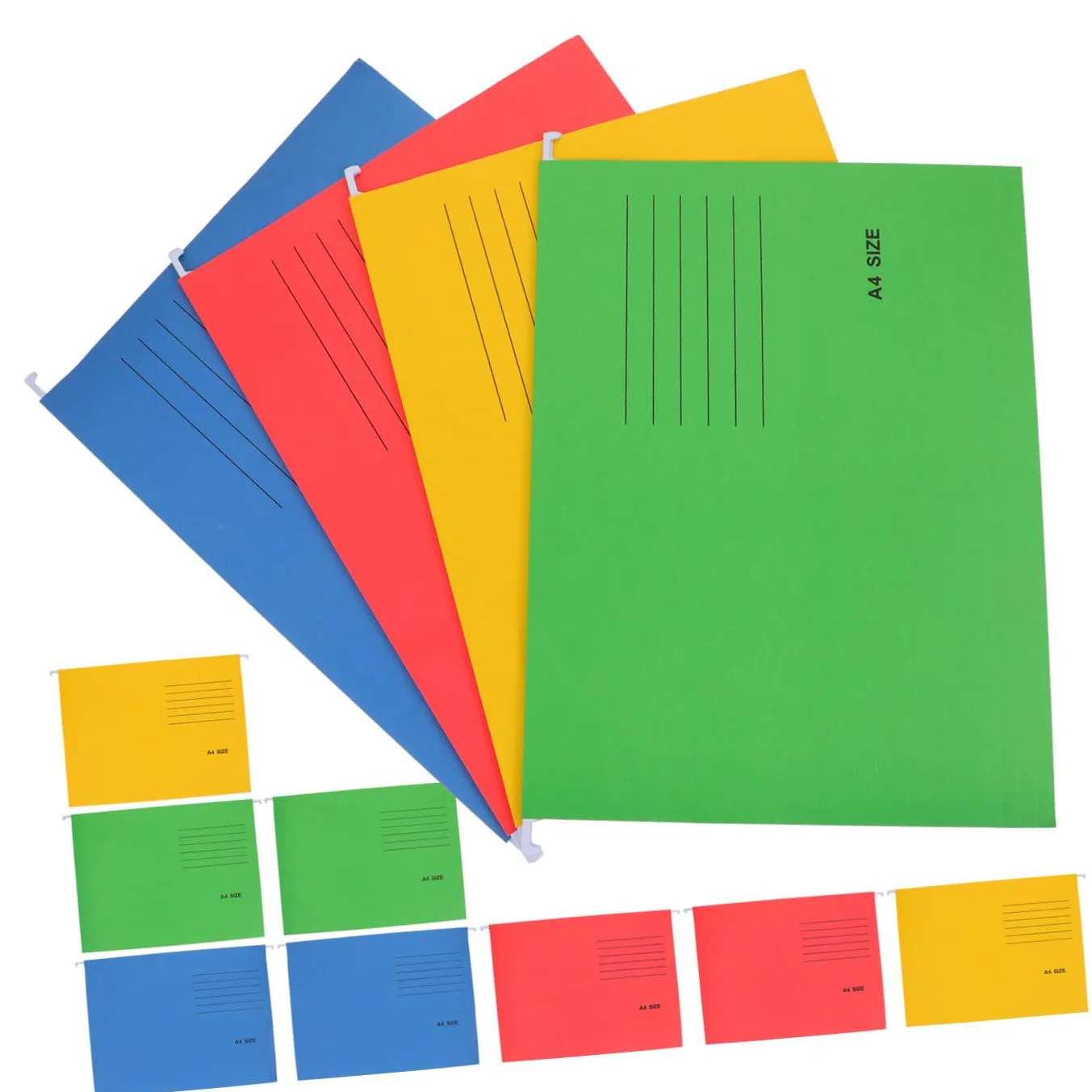 Artibetter Cartelline Sospese A4 in Carta e Metallo, Set da 12 Pezzi, Antiusura e Portatili, per Ufficio e Viaggio, Facile Classificazione