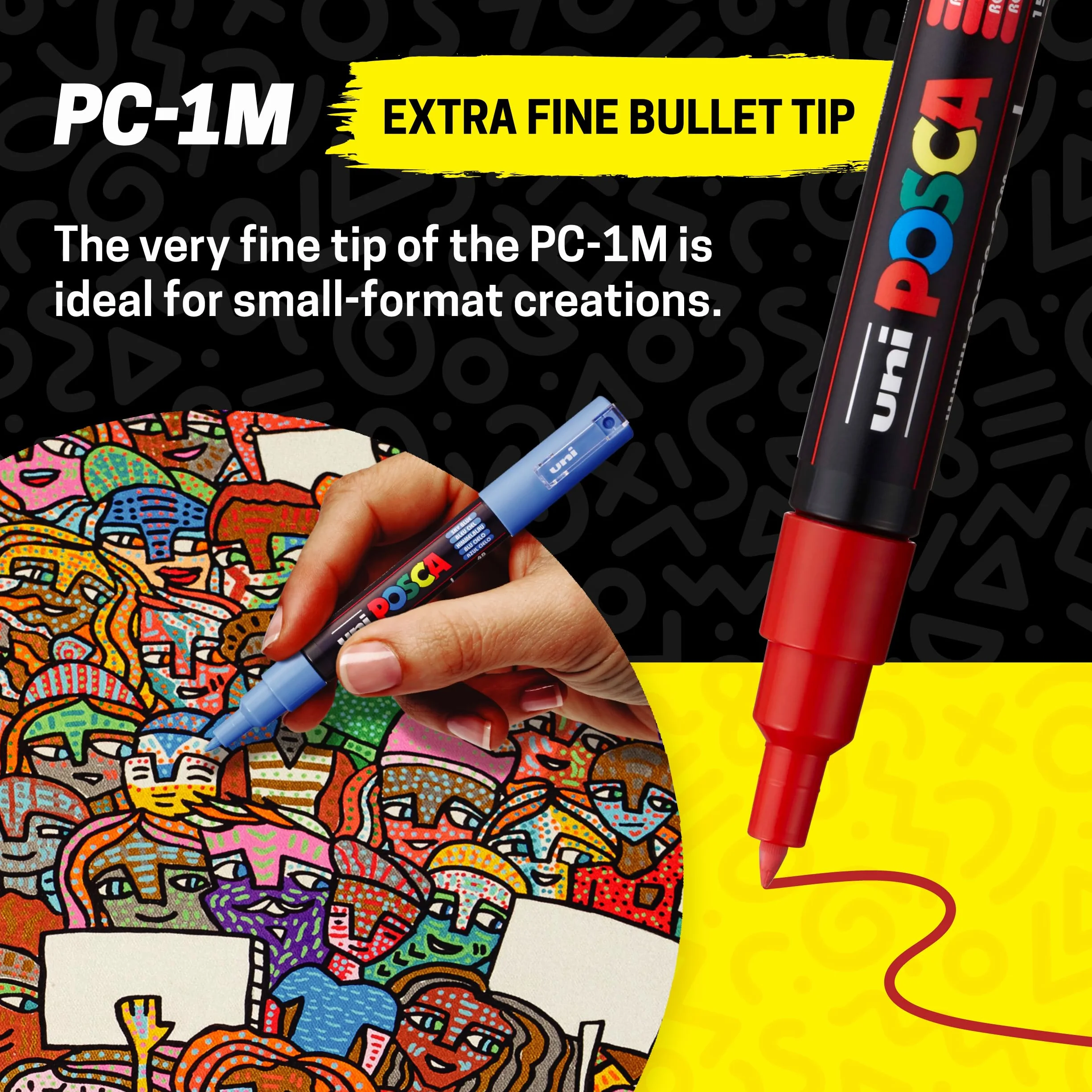 uni-Posca - Pennarello, Modello : PC-1M. Punta extra fine, Confezione da 12 pezzi(importato dal Giappone)