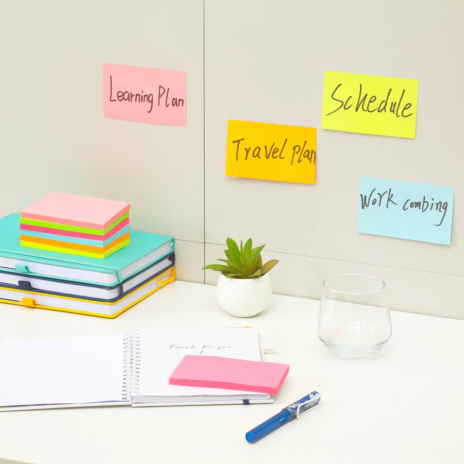 Note Adesive Grandi 76x127 mm 6 Colori Brillanti 80 fogli/pad Self-Stick Pads