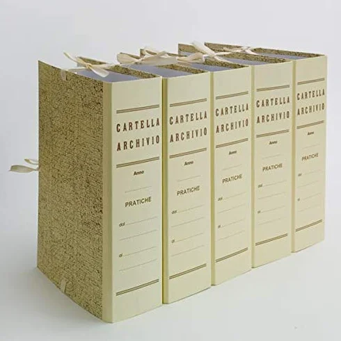 Faldone legacci incollati juta 35x25 cm dorso 8 cm Brefiocart