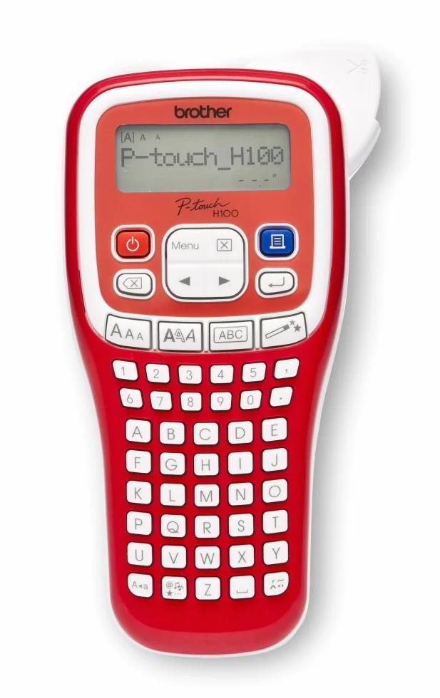 Brother PTH100R Etykieciarka Palmare Tastiera QWERTY Display LCD Nastro TZE 12 mm Czerwony