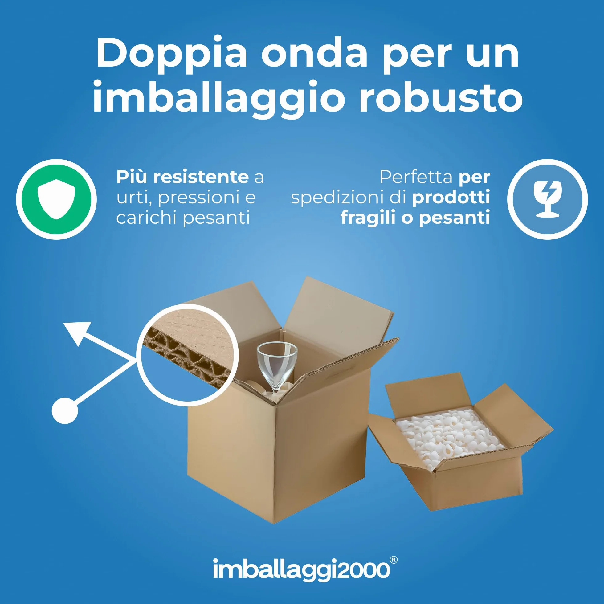 Scatole Trasloco a Doppia Onda 60x40x40 Pack da 10 Cartone Resistenti
