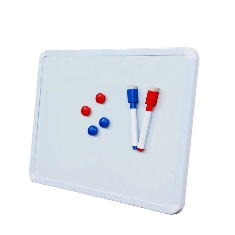 Lavagna Bianca A Parete Lavagna fissata al muro 22 * ​​28 cm Lavagna magnetica cancellabile a secco Cornice in plastica Bacheca bianca su tavoli da disegno for messaggi frigo