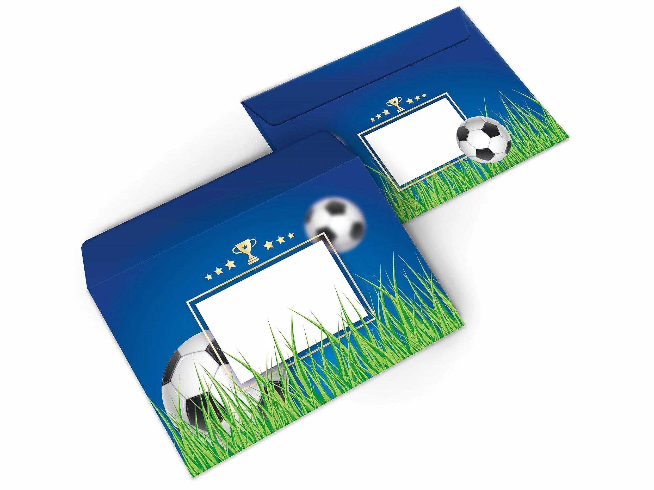 Calcio Set di Carta da Lettere A4 con Buste 25 Fogli 15 Buste Blu