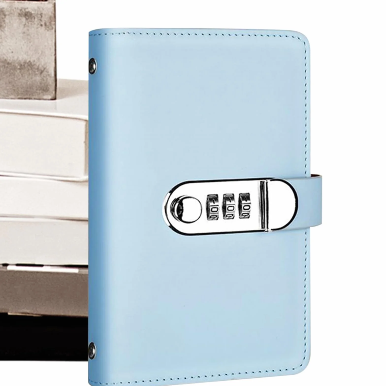 Savings Challenge Binder PU Leather Money Saving Budget Organizer Wallet with 100 Envelopes and Combination Lock