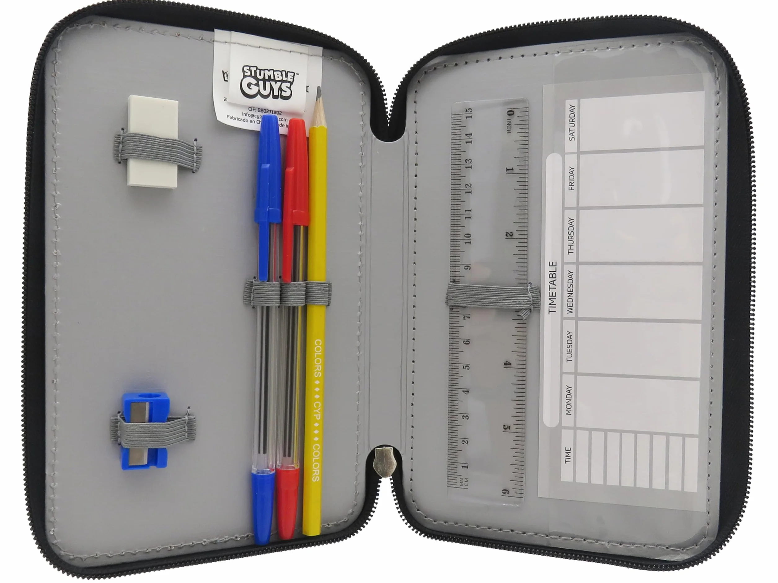 CYPBRANDS Stumble Guys astuccio a 3 scomparti licenza ufficiale per ragazzi e ragazze