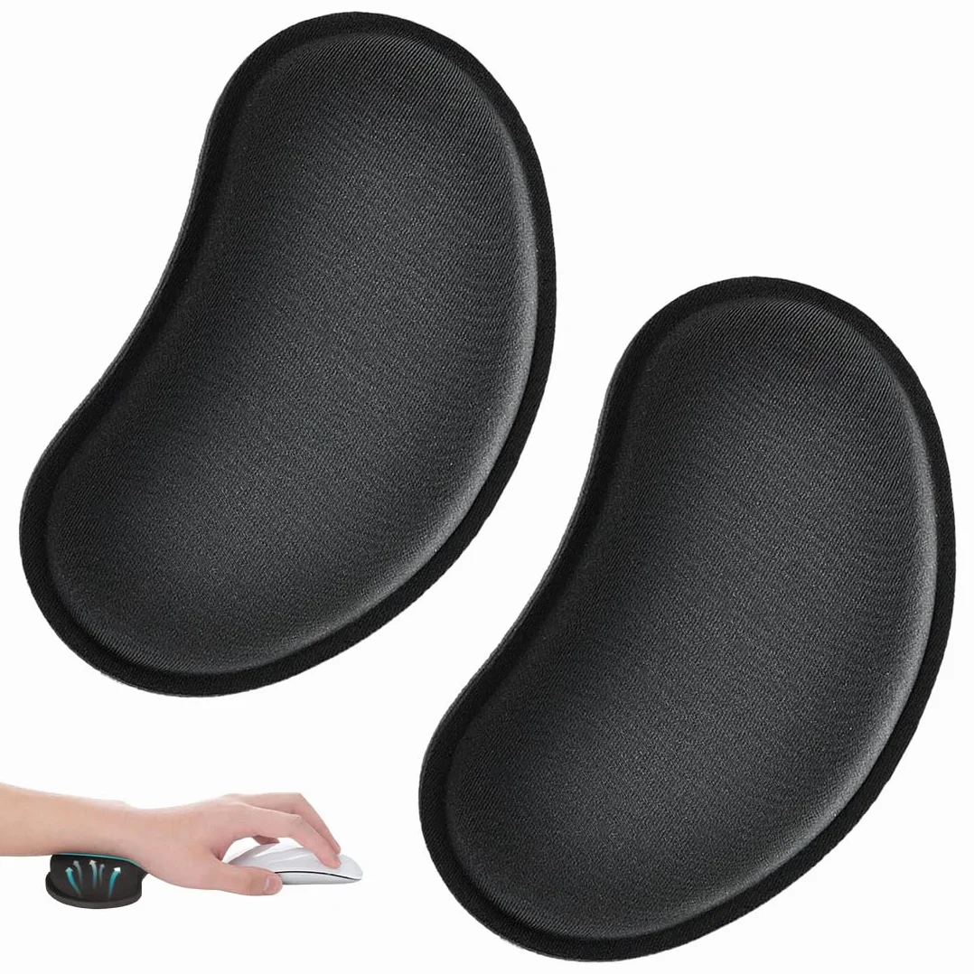 Poggia Polsi per Mouse Memory Foam Ergonomico Nero
