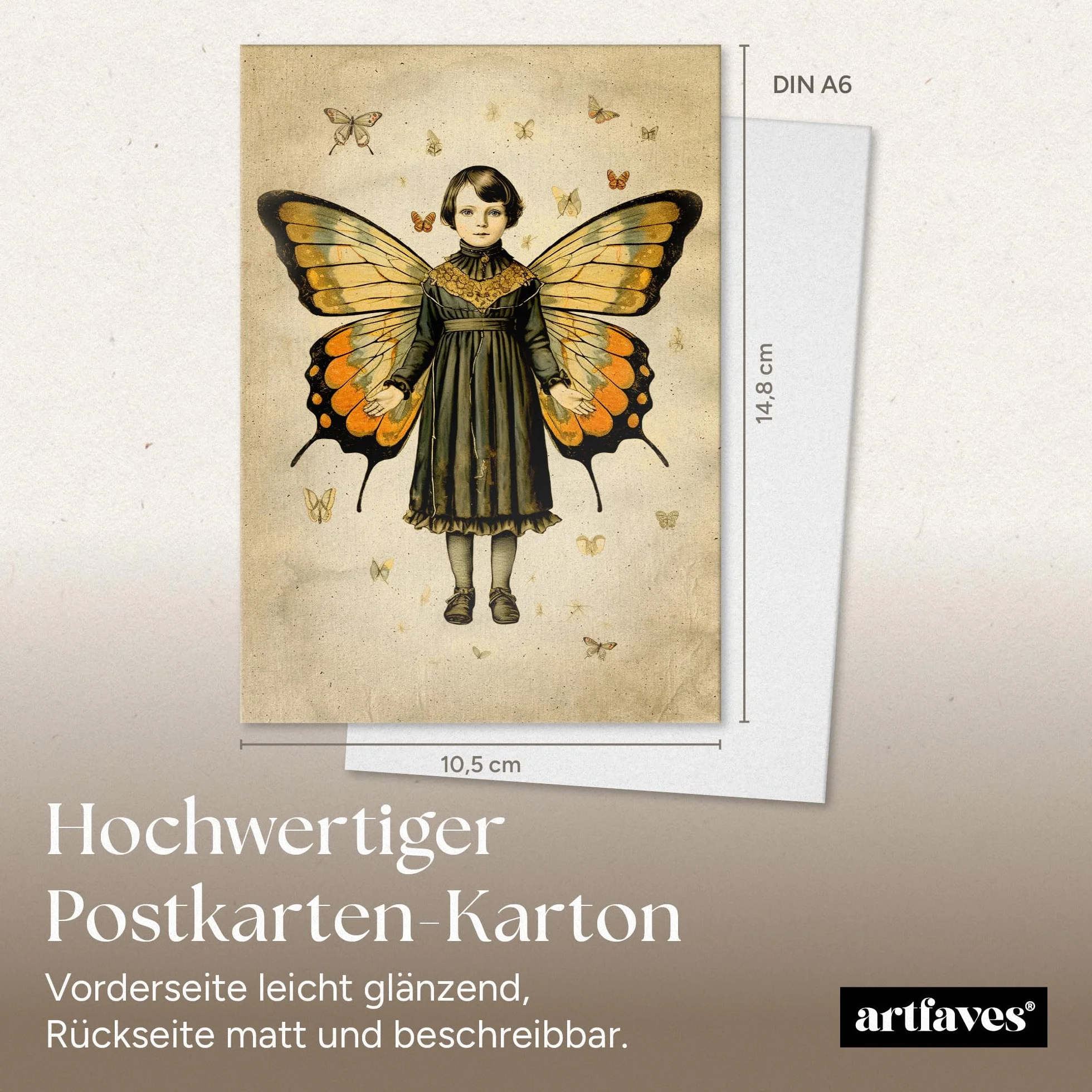 ARTFAVES Set di cartoline Tarocchi vintage I 30 diverse cartoline DIN A6
