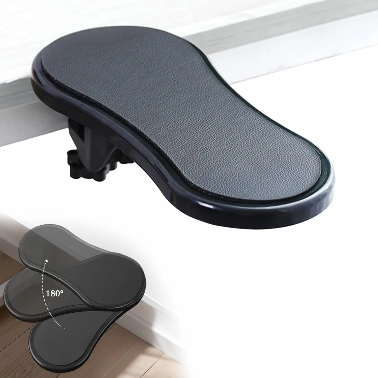 Bracciolo Pad Poggiapolso Braccio Regolabile Staffa di Supporto Ergonomico per Mouse 180°