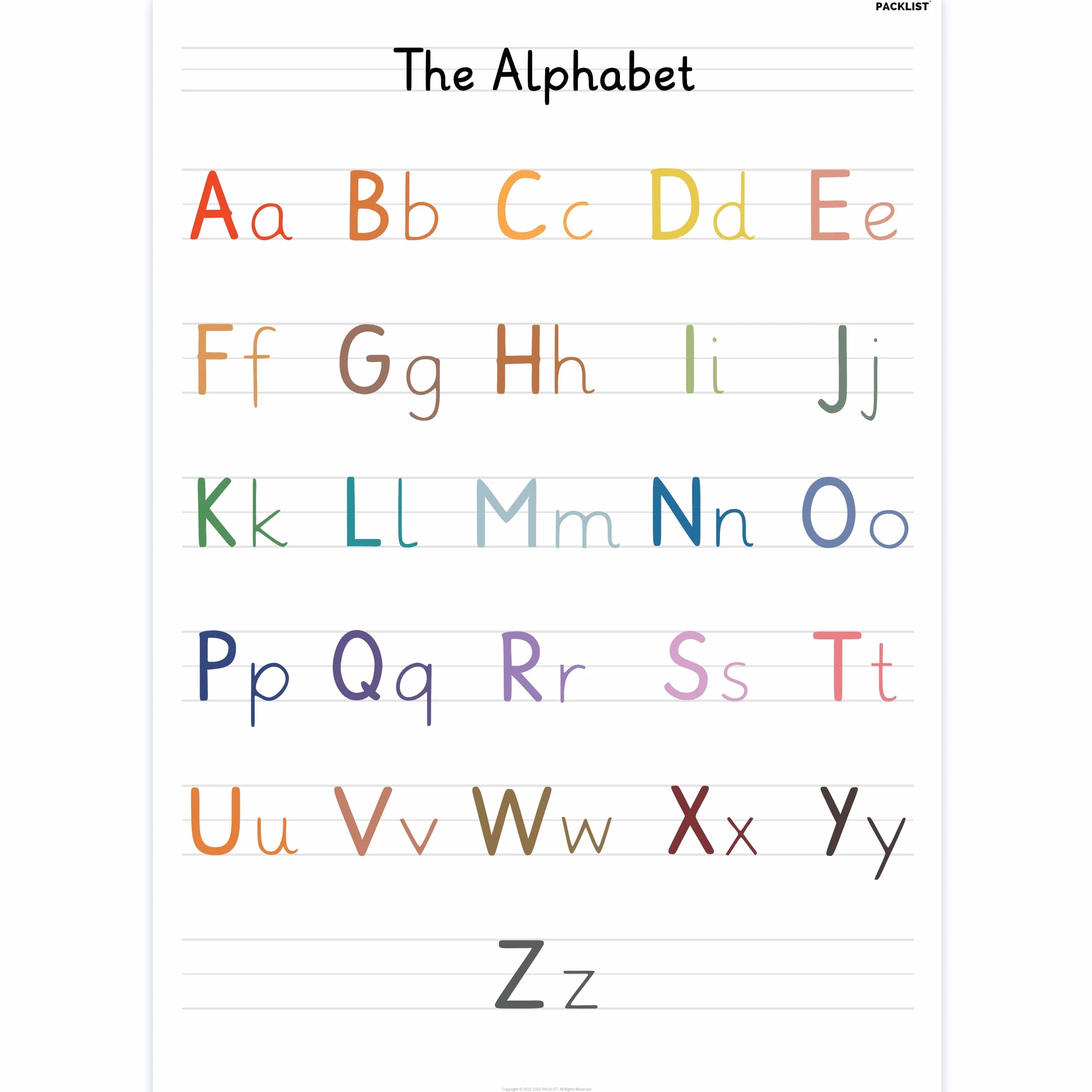 PACKLIST® ALFABETO COLORE A1 IT