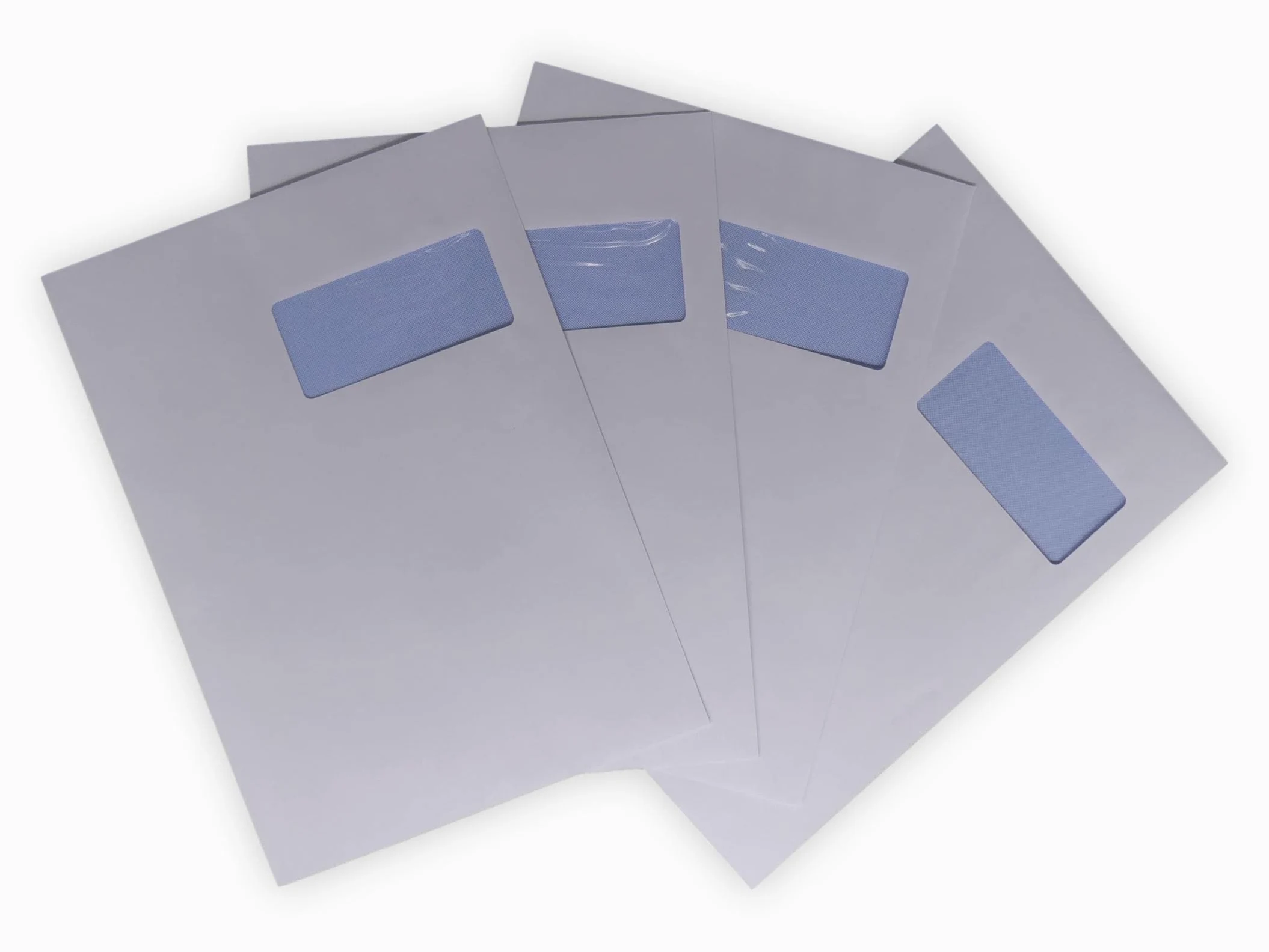 500 busta A4 con pouch finestra posta - C4 carta bianca formato 90g finestra 229 x 324 mm 50 x 100 mm chiusura autoadesiva
