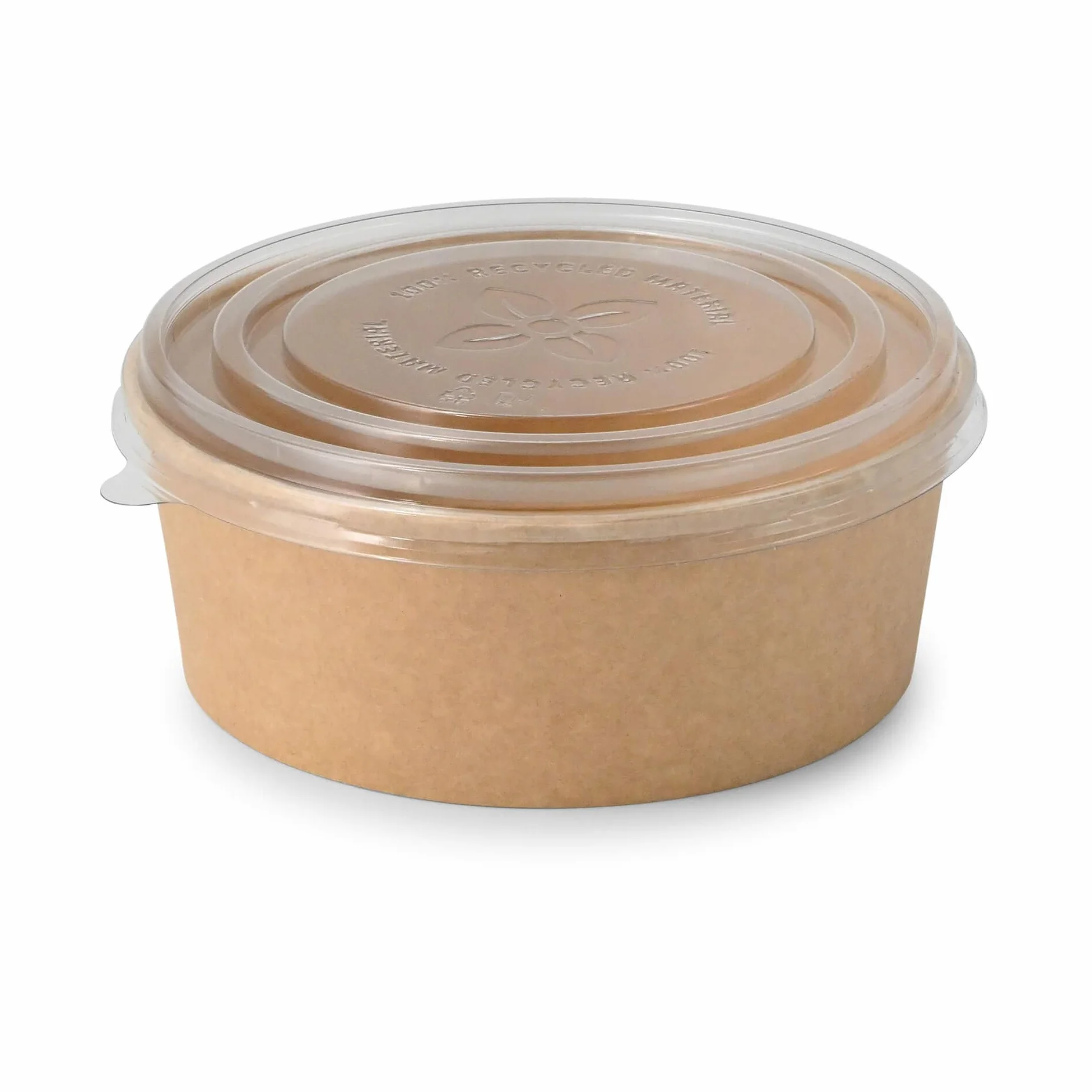 BIOZOYG Ciotola Insalata Monouso Ecologica 1000 ml Vaschetta Compostabile Cartone Kraft Rivestimento PLA 50 Scodelle