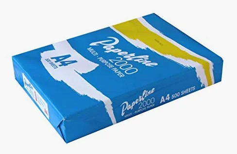 Fogli di carta bianca Paperline-2000 (75 g A4), confezione da 500 fogli (confezione da 5 pacchetti)