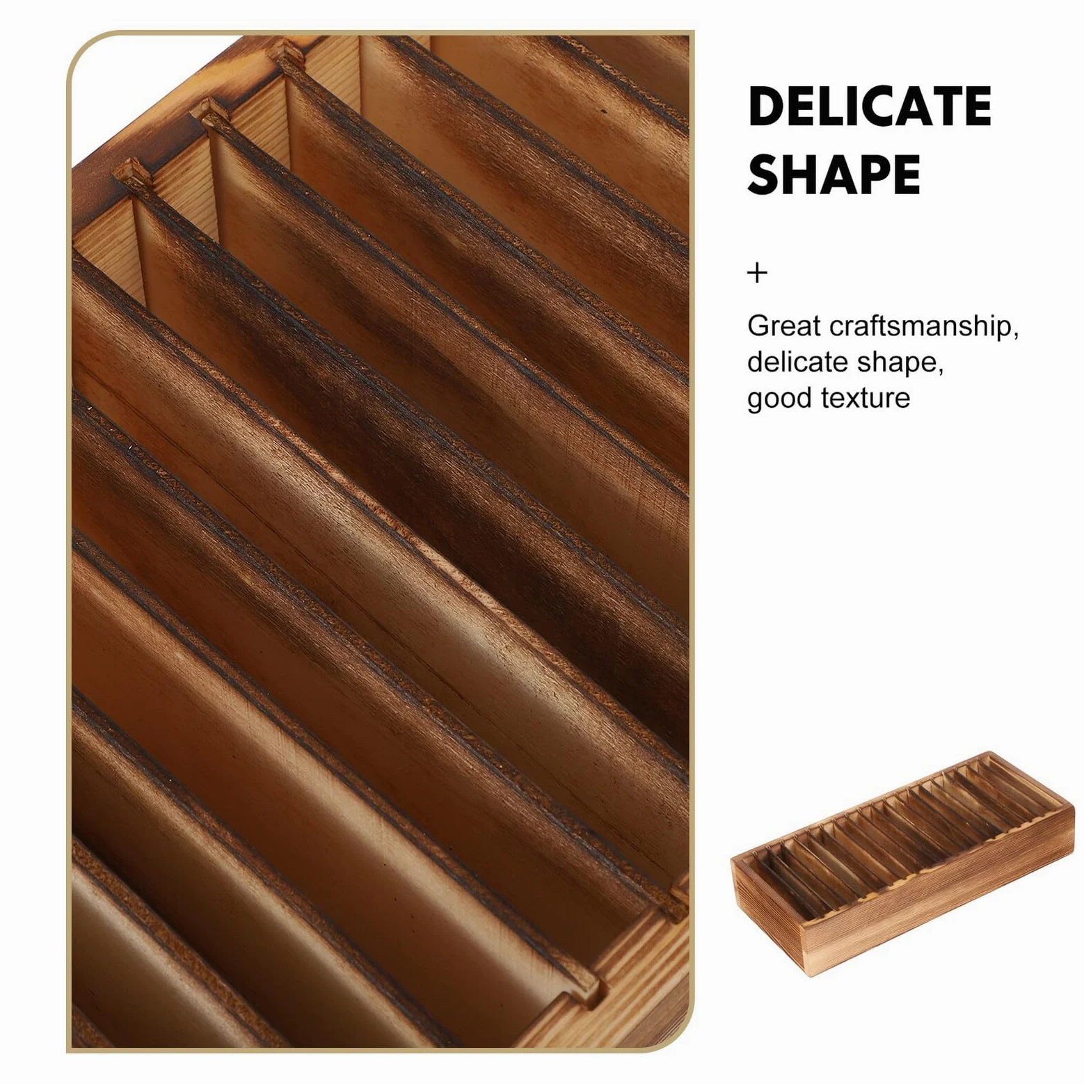 Healeved Porta Biglietti da Visita in Legno Massello con 20 Scomparti Staccabili Organizer da Scrivania per Ufficio e Casa Scatola Porta Schede Versatile e Portatile in Legno Lucidato