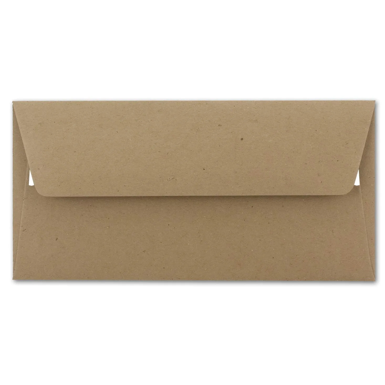 NEUSER PAPIER - 200 buste in carta kraft formato DIN lungo, 11 x 22 cm, 120 g/m², senza finestra, in carta riciclata, colore: marrone, ecologiche