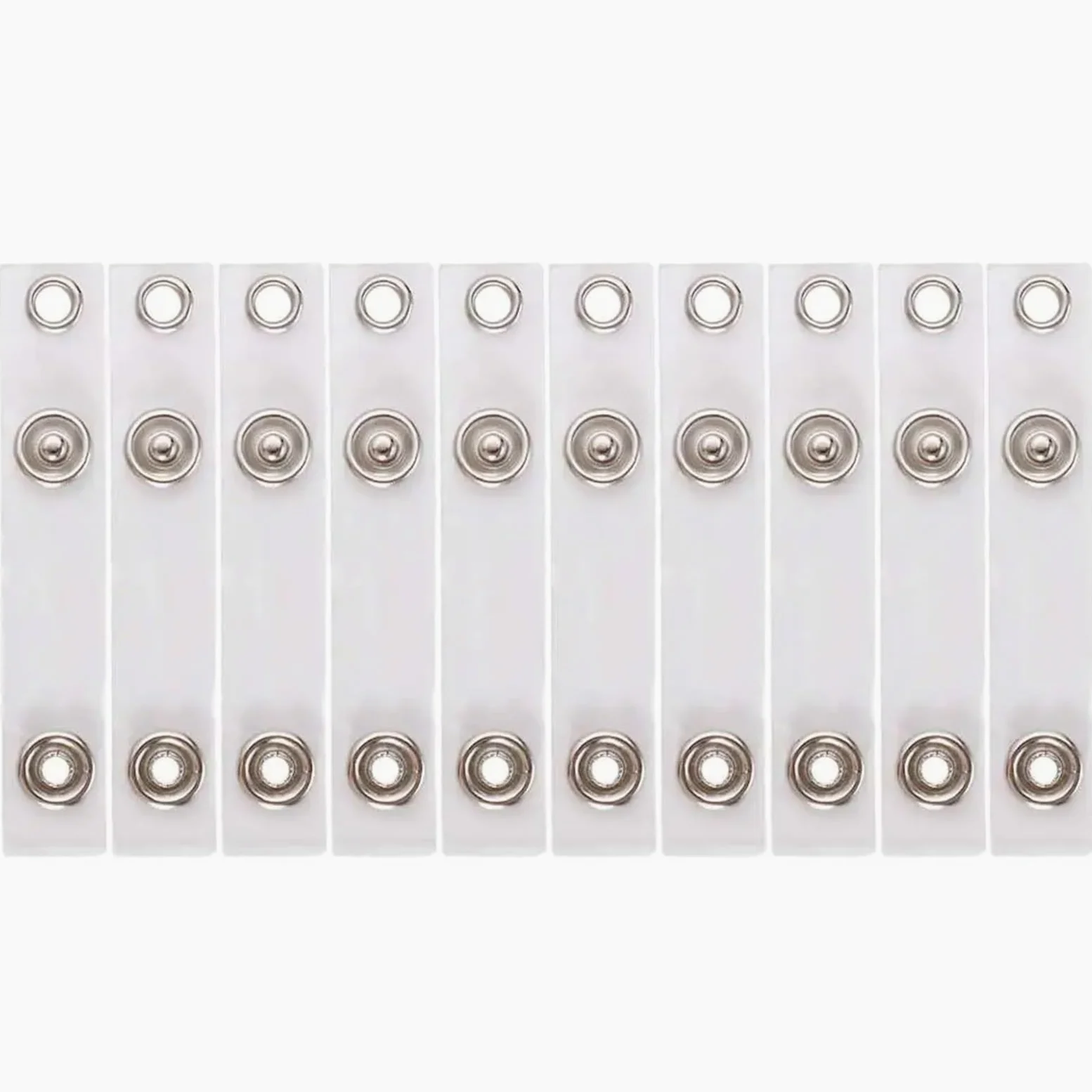 Confezione da 30 porta badge retrattili in PVC trasparente | Bobina retrattile per badge con cordino trasparente, confezione da 30 per carte d'identità per ufficio, scuola o eventi.