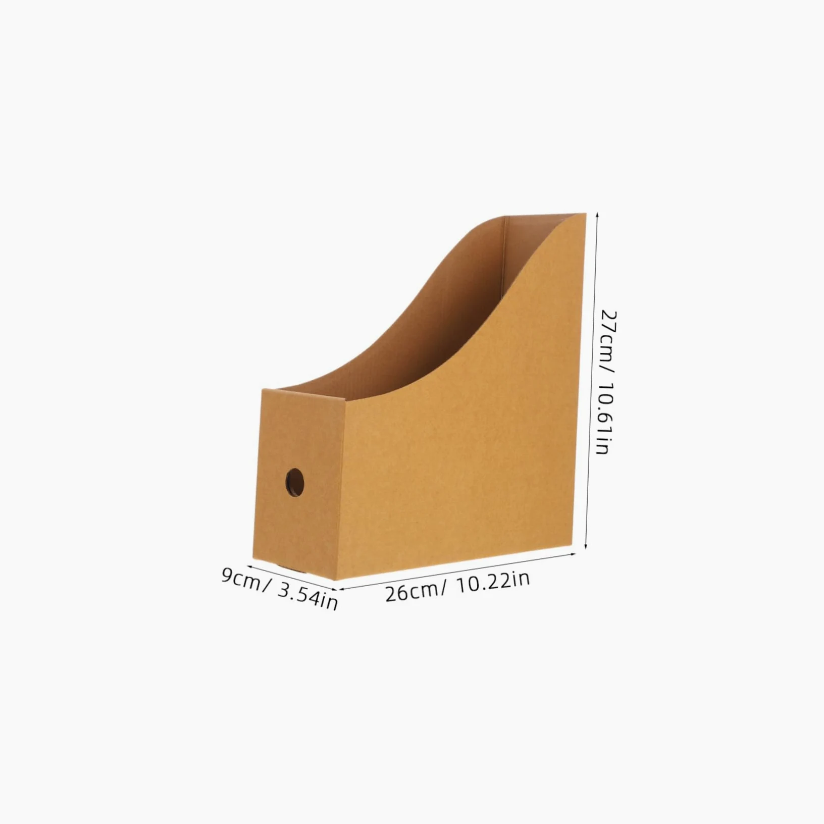 8pezzi Forniture Per Ufficio Scatola Per Libri in Cartone Organizer Per Documenti Porta Riviste Scatola Portaoggetti Tradizionale Marrone Per Aule e Casa