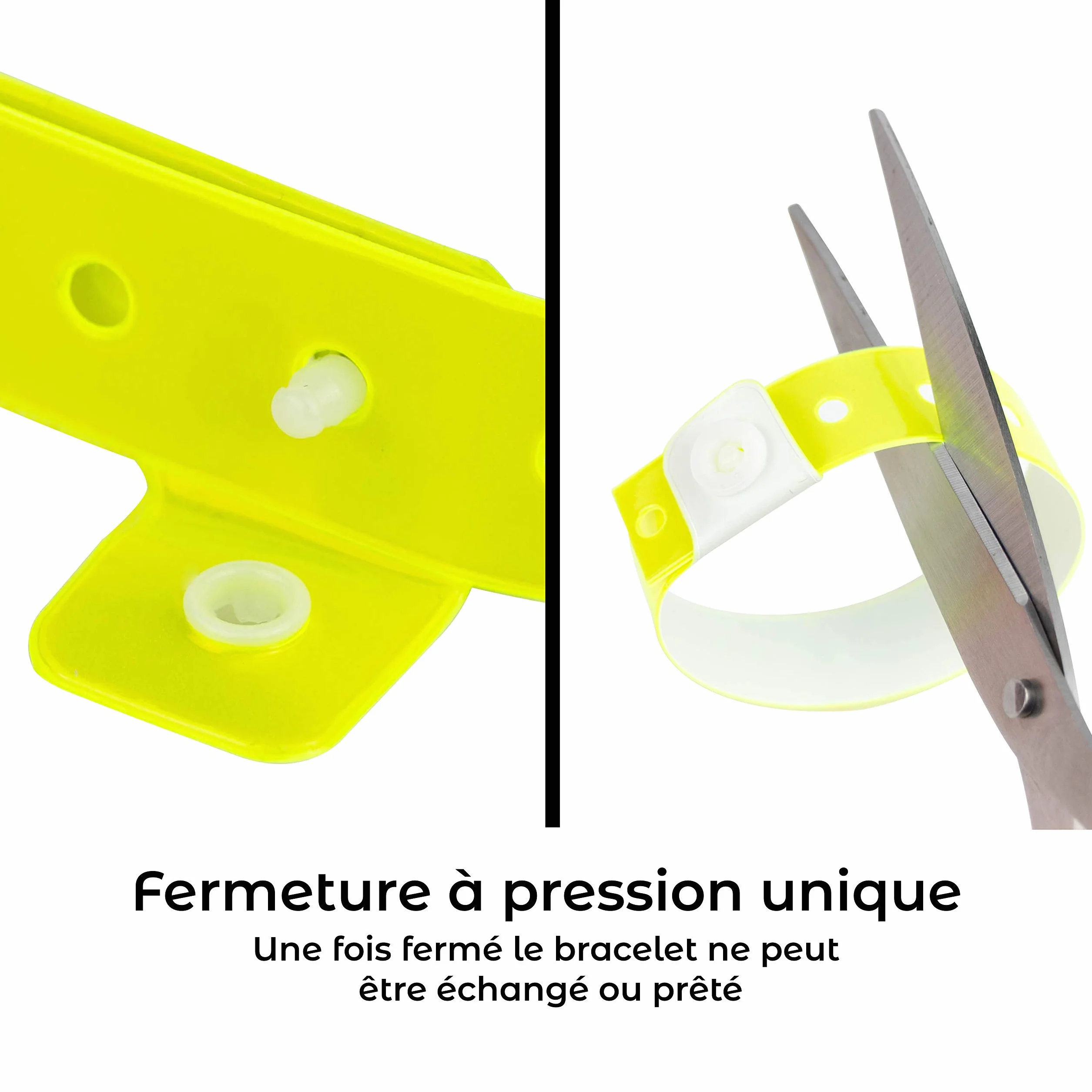 iboo 100 Braccialetti in Plastica Vinile per Eventi Festival Sicurezza 25 x 1,6 cm