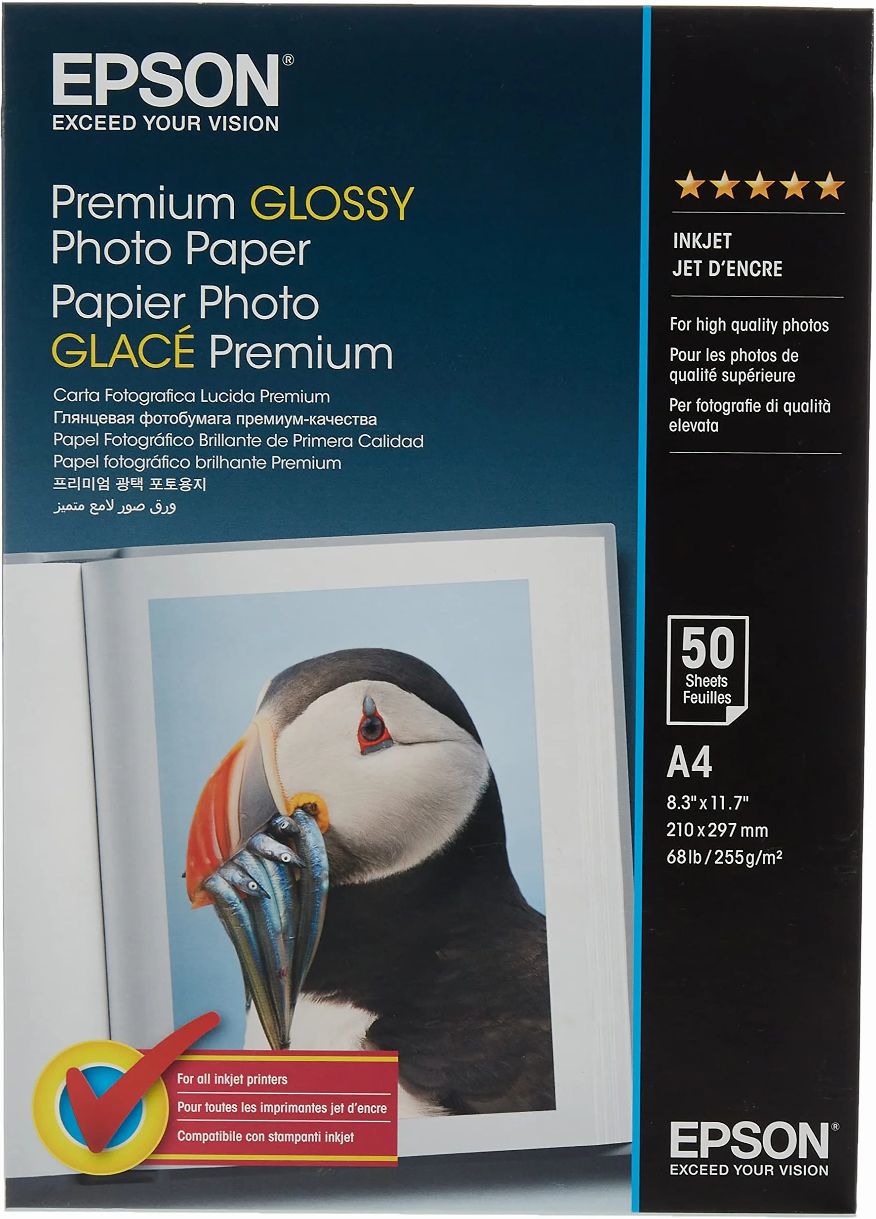 Epson Premium Carta Fotografica A4 255 g/m2 50 Fogli