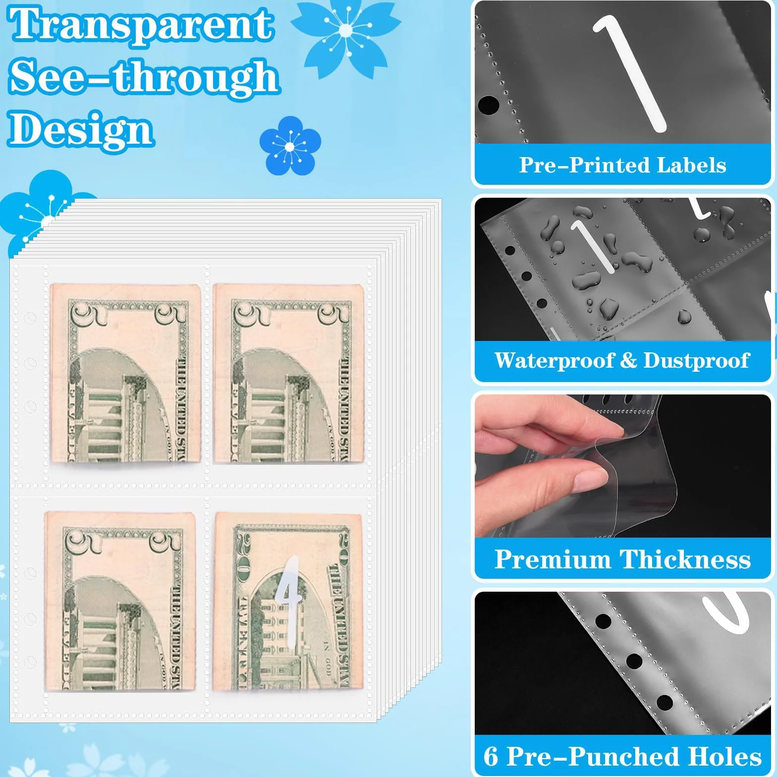 HAIYUU A5 Risparmio Soldi Buste Budget Planner 100 Envelope Saving Challenge