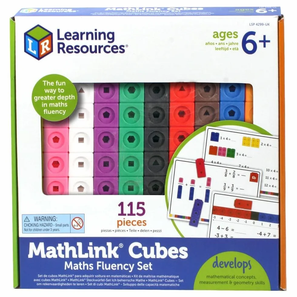 Learning Resources Cubi Mathlink 115 Pezzi Gioco Educativo Matematica 6+ Anni