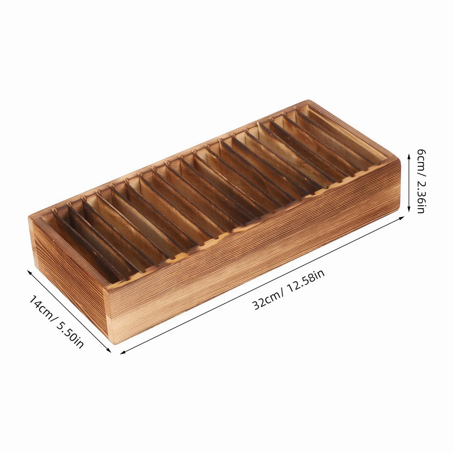Porta Biglietti da Visita in Legno Naturale con 20 Divisori Staccabili Organizzatore di Carte Portatile Multifunzione per Ufficio e Scrivania Scatola Porta Carte Elegante e