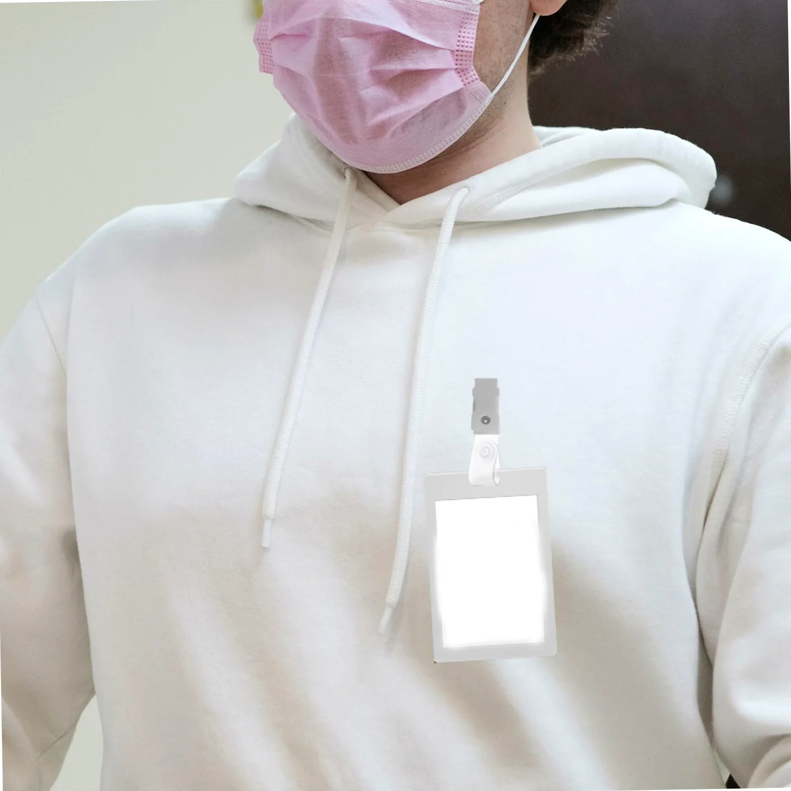 SOIMISS Clip per Badge Resistente e Facile da Trasportare in Bianco con Design Semplice Confezione da 100 Pezzi per Porta Pass da Collo e Distintivi
