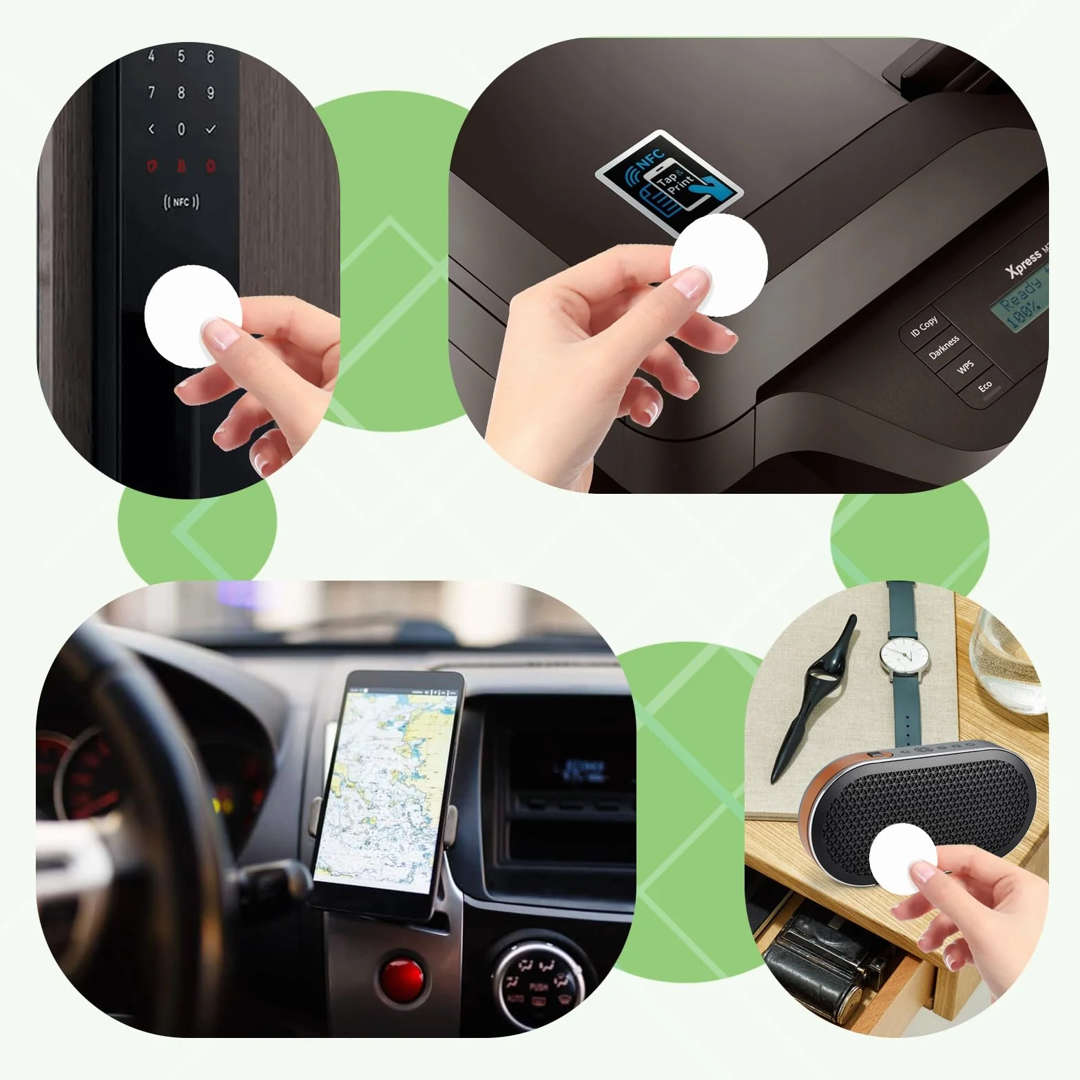 Tag NFC Adesivi NTAG215 Programmabili 504 byte per Telefoni Dispositivi NFC