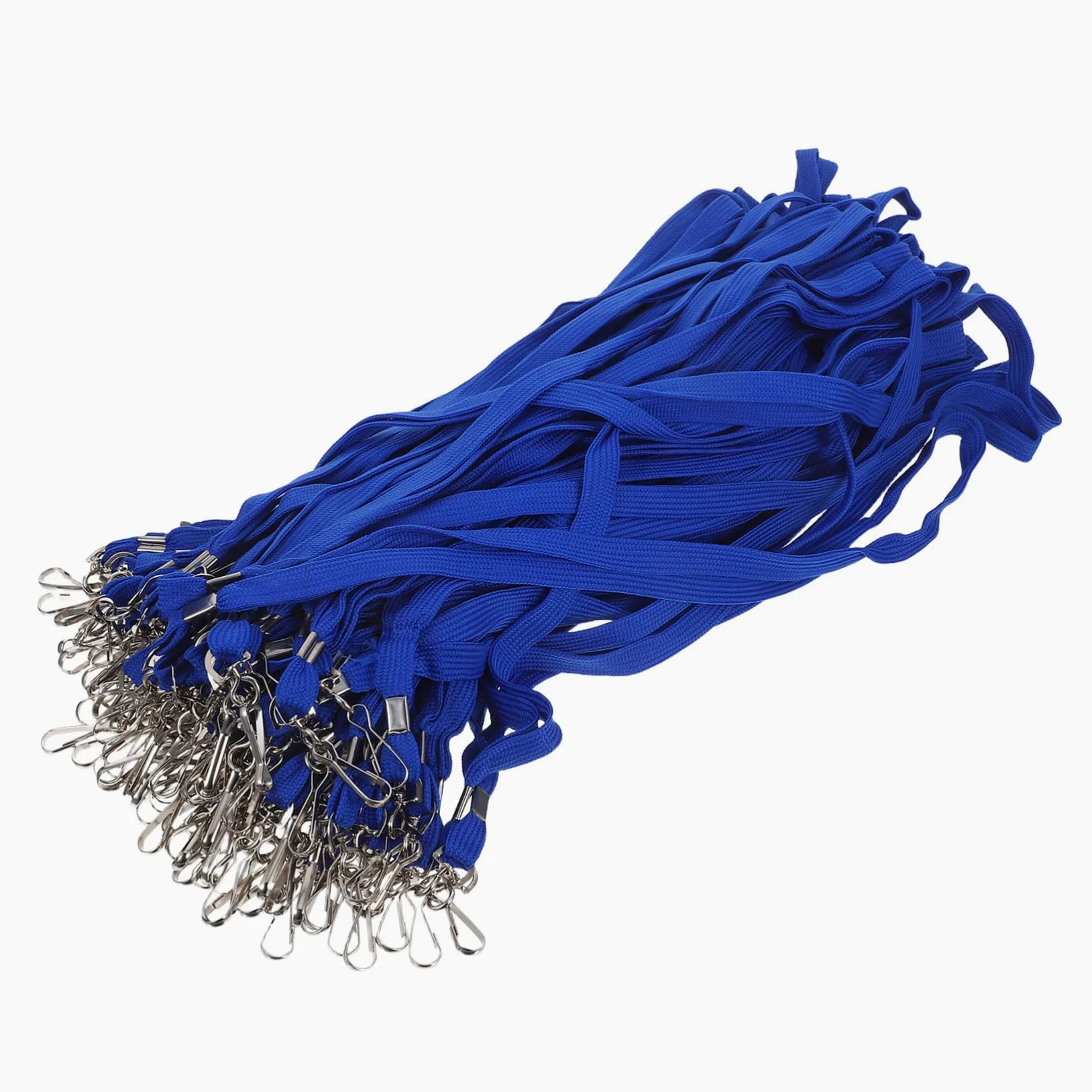 100 pezzi Laccio da Collo Porta Badge con Gancio Staccabile Blu Lanyard Resistente per Insegnanti Ufficio e Scuola Comodo e Antintasamento