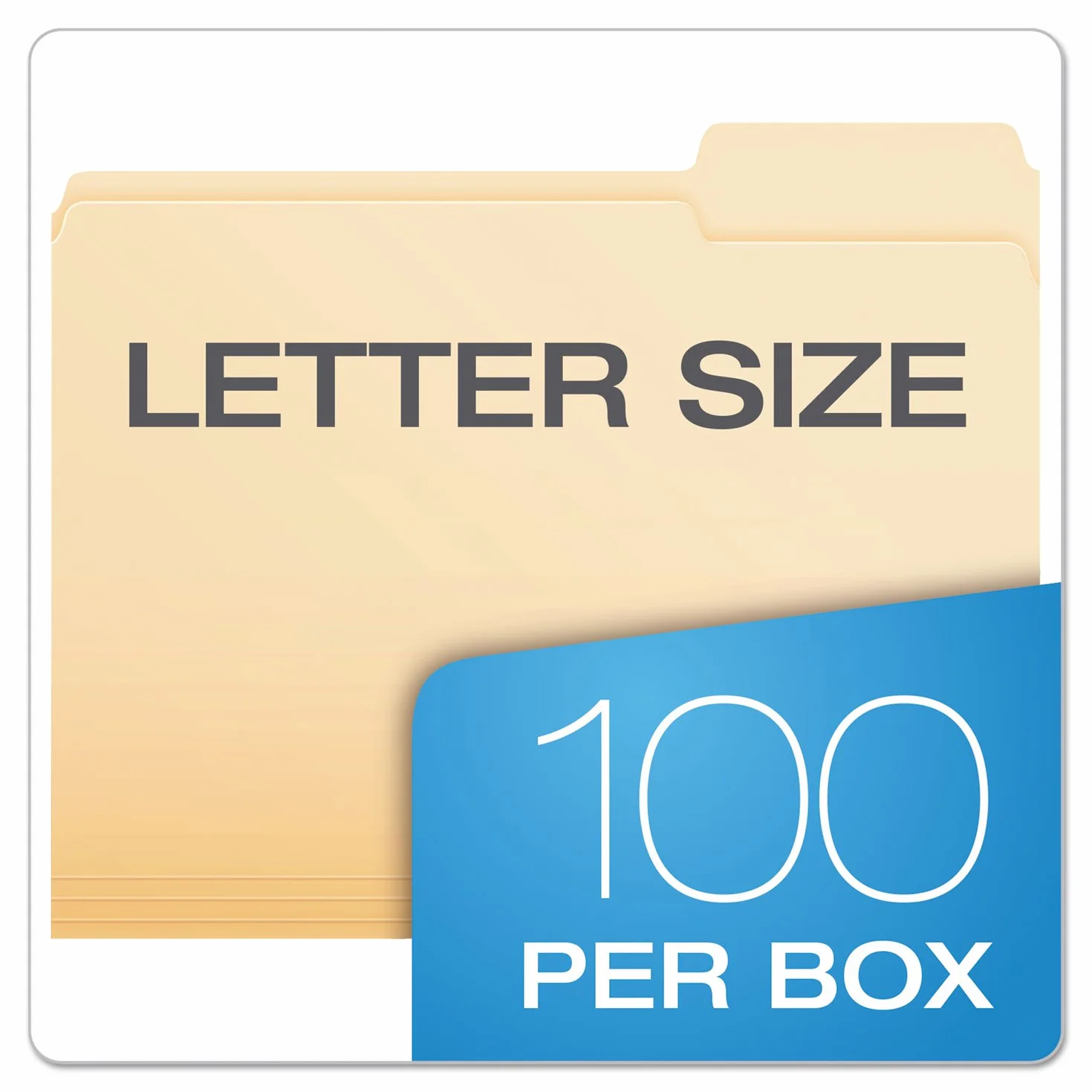 Pendaflex - Cartelline per file, formato lettera, Manila, taglio 1/3, 100/BX (752 1/3-3)