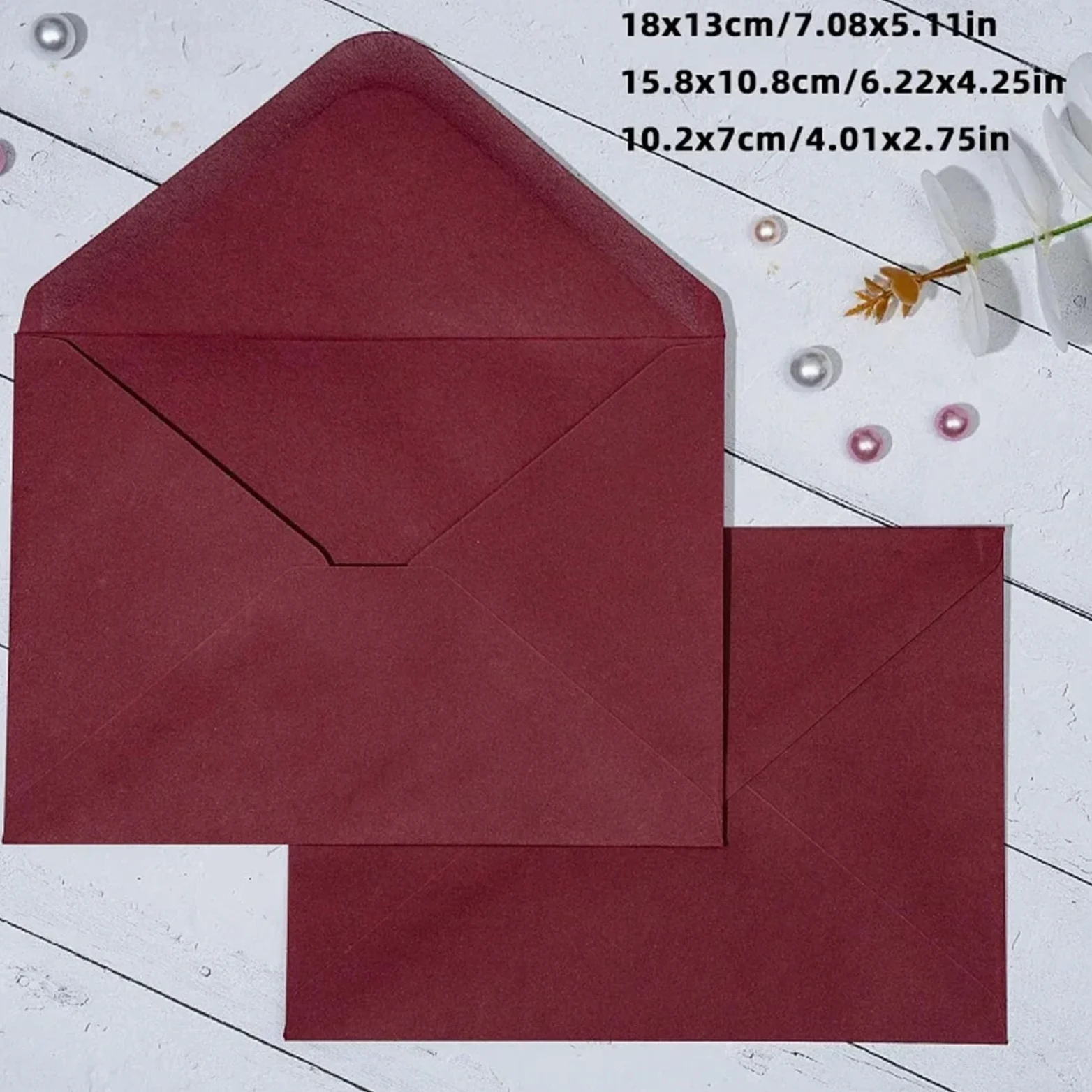50 buste di carta color rosso vino 18x13 cm, 120 g, inviti, cartoline, lettere, cancelleria for matrimoni Per matrimoni o altri eventi(50pcs 15.8x10.8cm)