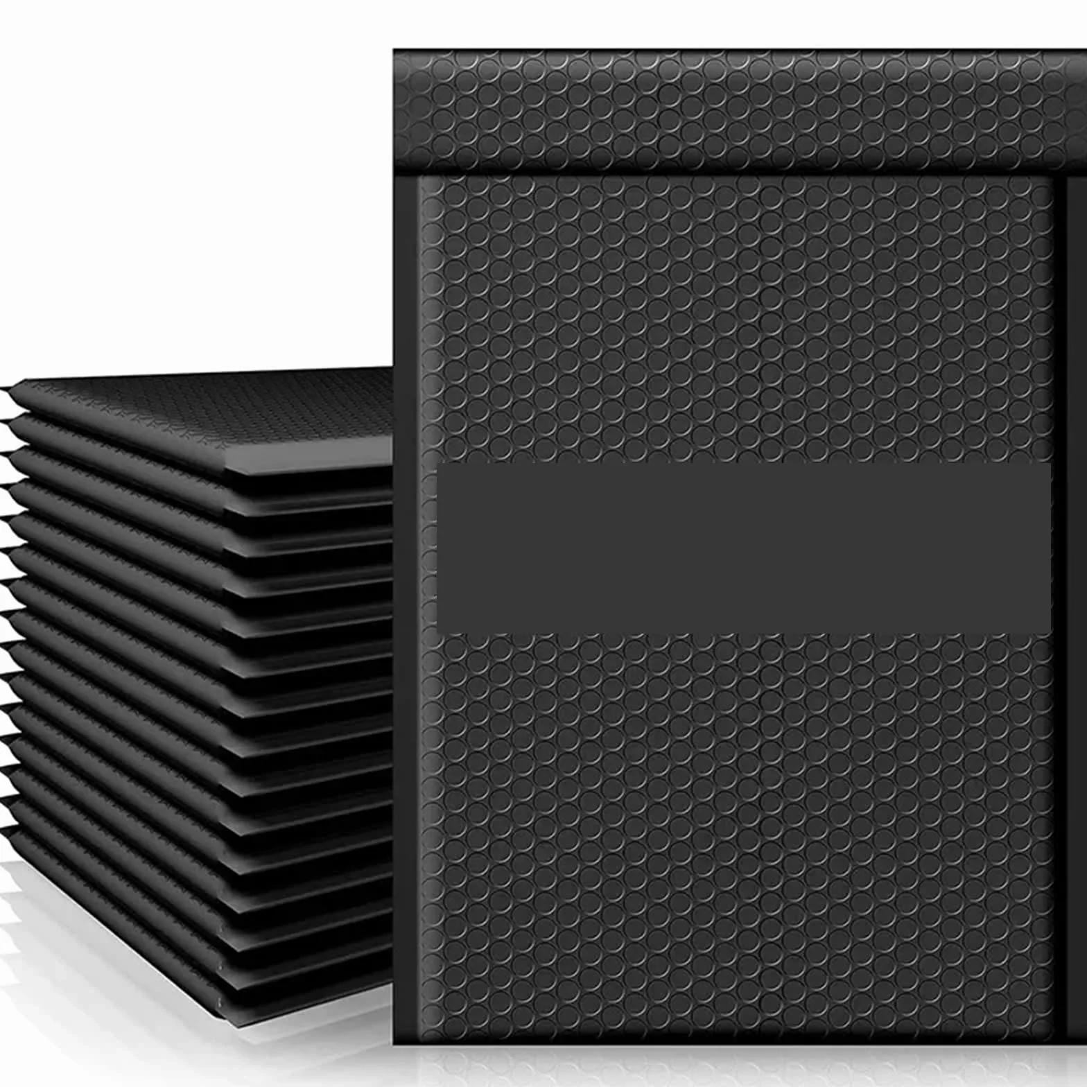 10/60 pezzi Sacchetti imbottiti for spedizione a bolle d'aria Adesivi impermeabili Autosigillanti Buste for imballaggio multi-dimensione Schiuma for stoccaggio(Black- 15x18cm,60PCS)