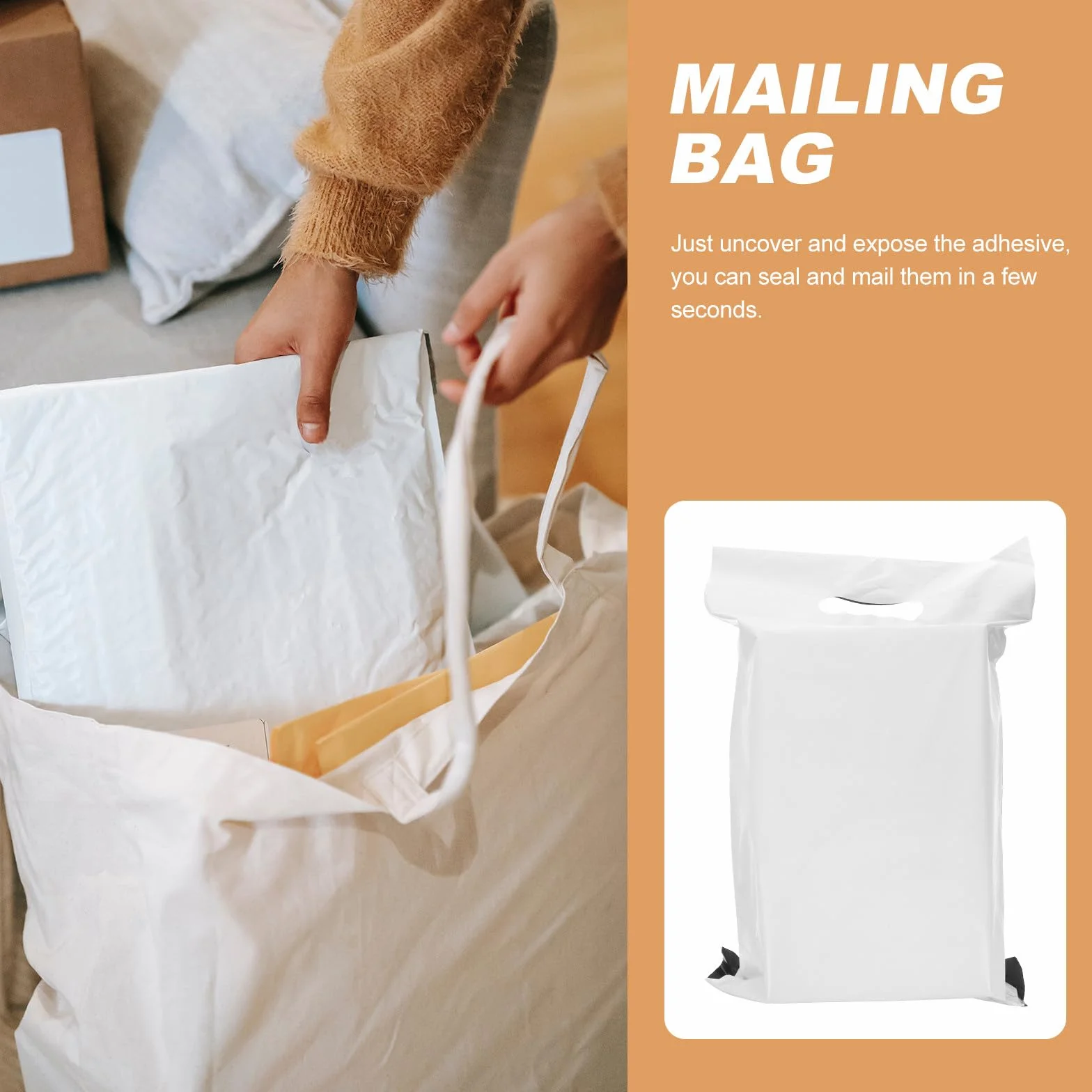 BETOOKY Buste per Spedizione Abbigliamento 100 Pezzi Buste in Polietilene Addensate 26x33 Cm Manico e Chiusura Adesiva per Imballaggio e Spedizione Abiti
