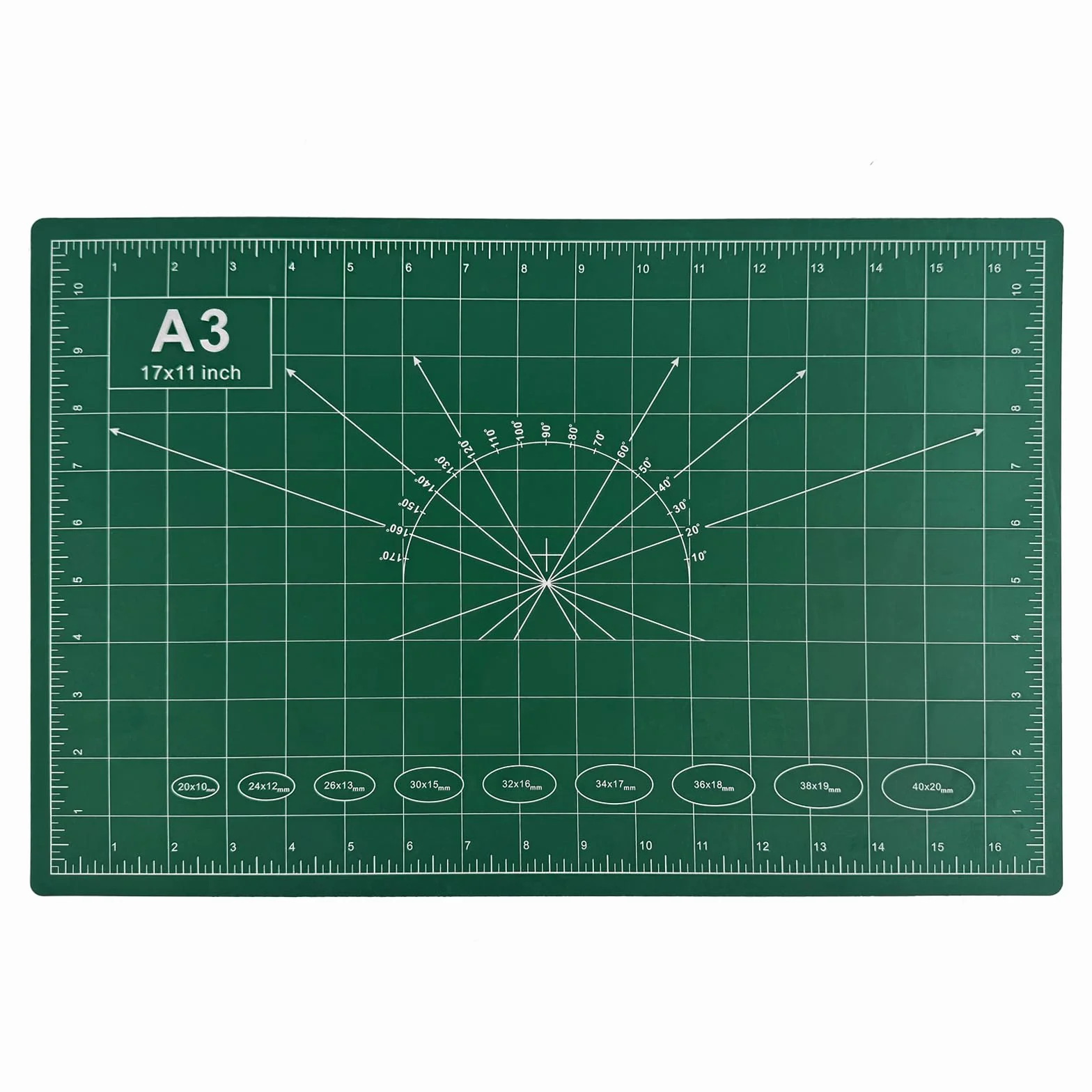 Tappetino da Taglio A3 Bifacciale Autorigenerante PVC 3 Strati Riciclabile (Verde)