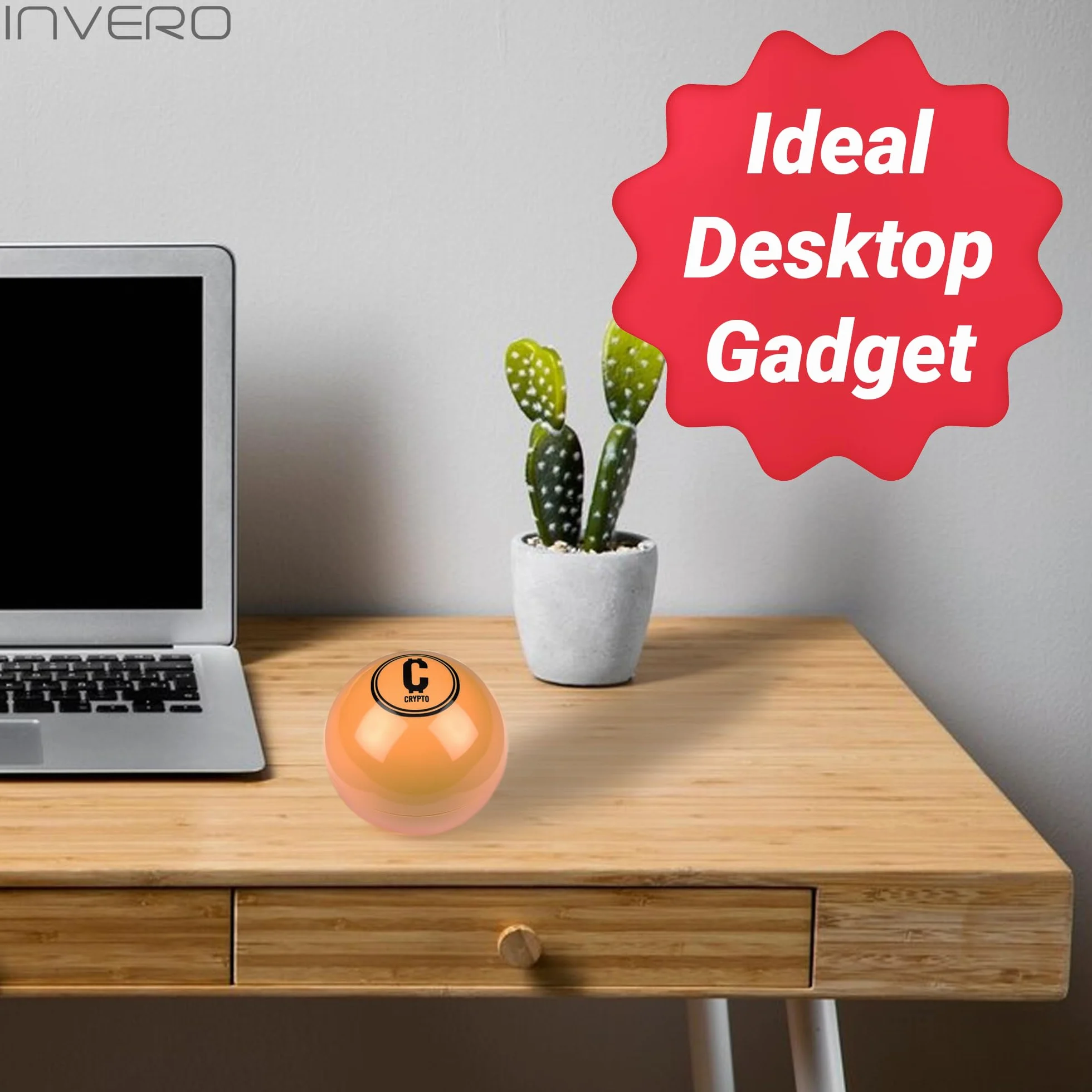 Invero Palla decisionale per criptovalute, gadget da scrivania, diametro 10 cm
