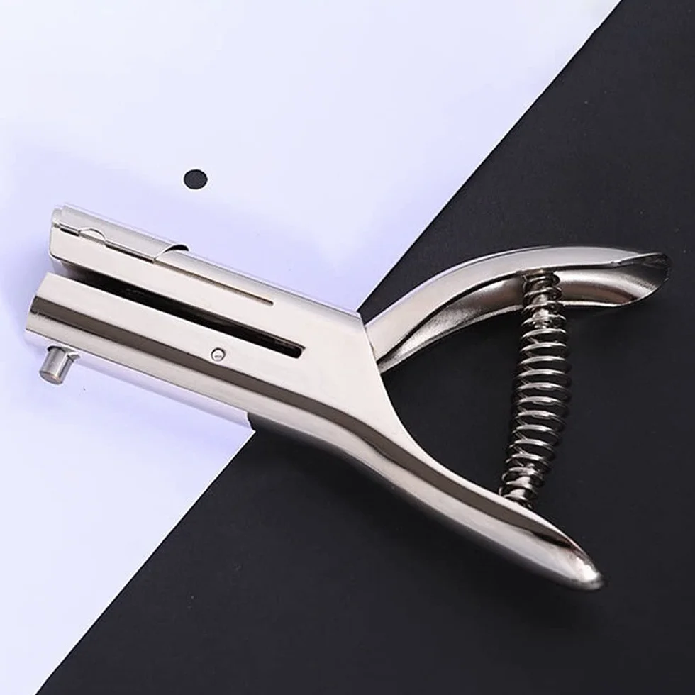 DONGKER Perforatore Foro Singolo,3mm Punzonatrice Portatile per Carta Punzonatore Manuale per Ufficio Scuola Finitura Carta