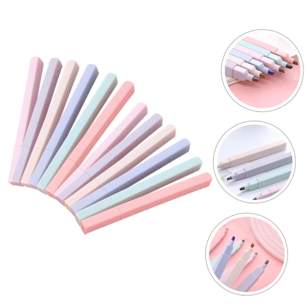 EXCEART 36pezzi Evidenziatori Plastici Colorati Per Studio e Scrapbooking Pennarelli Per Segnare Libri Documenti e Appunti Per Studenti e Insegnanti