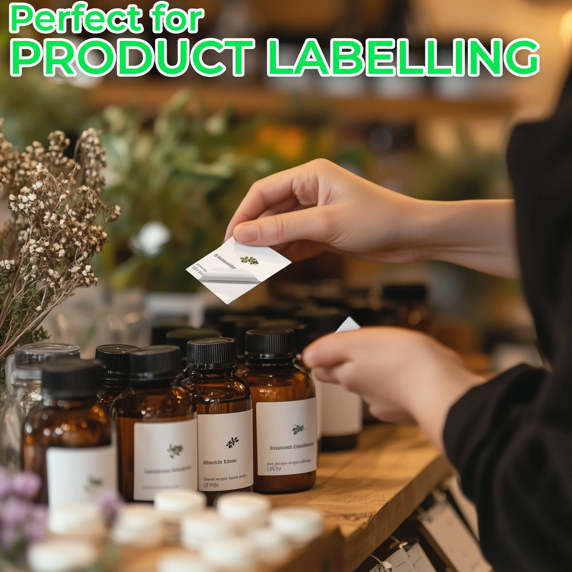 Evergreen Goods 20 Fogli A4 Adesivi in Vinile Bianco Lucido, Carta Adesiva per Stampante Inkjet e Laser