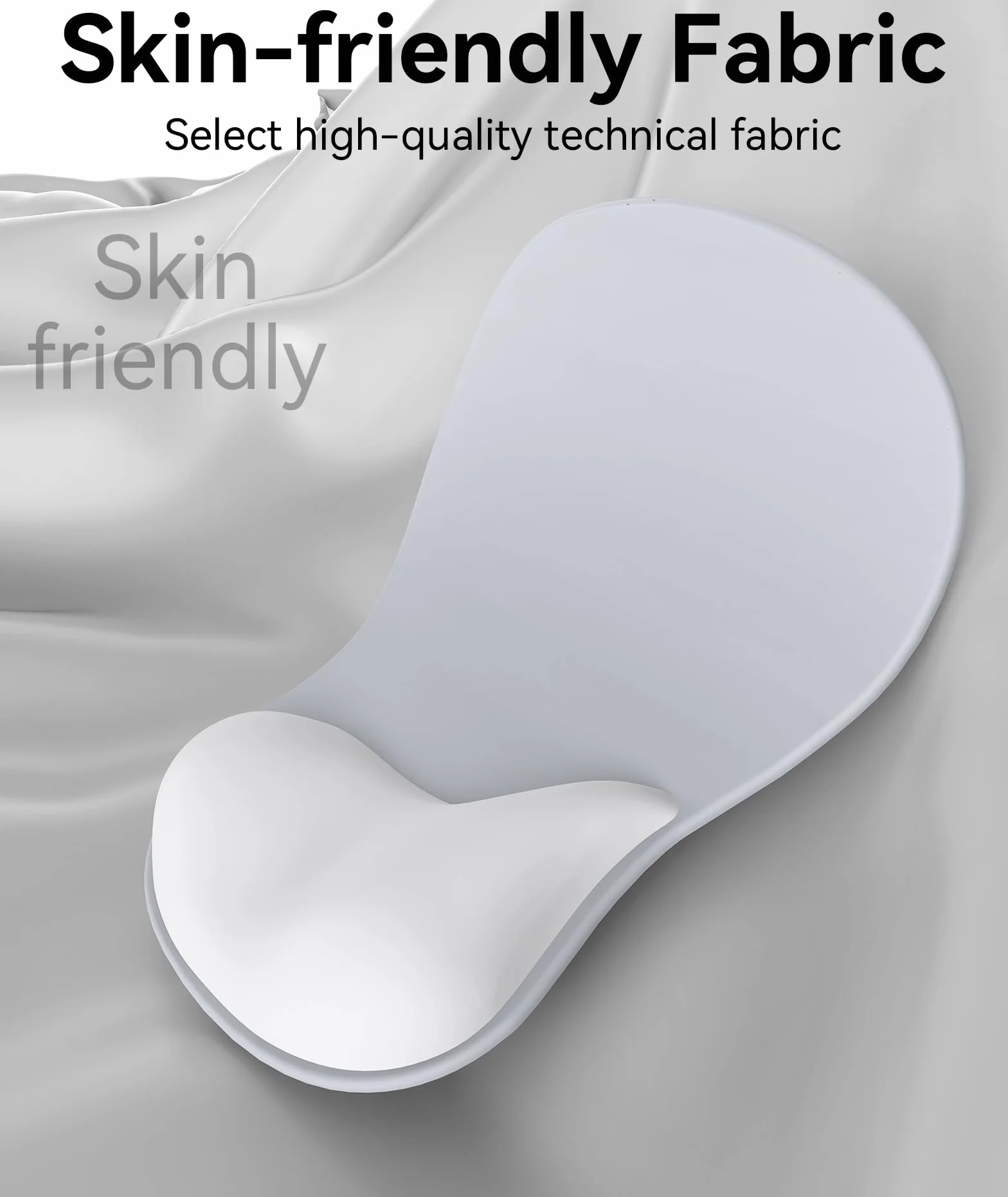 Ergonomico Tappetino Mouse con Poggiapolsi Gel, Base Antiscivolo Grigio Argento per Casa Ufficio