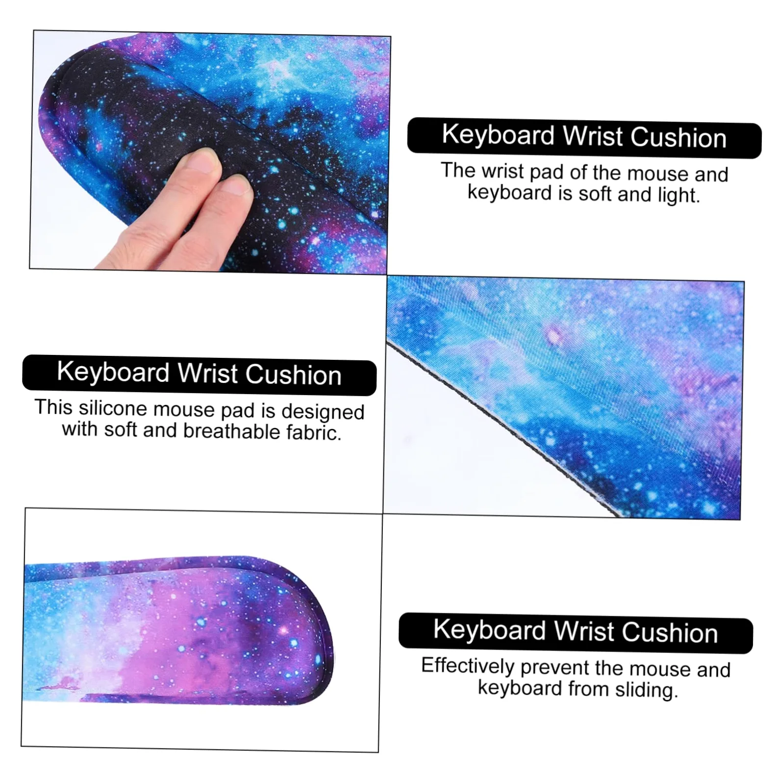 MAGICLULU Poggiapolsi Ergonomico Per Tastiera e Mouse Tappetino in Memory Foam Supporto Per Polso Per Casa e Ufficio Miglioramento Della Postura e Riduzione Dello Stress