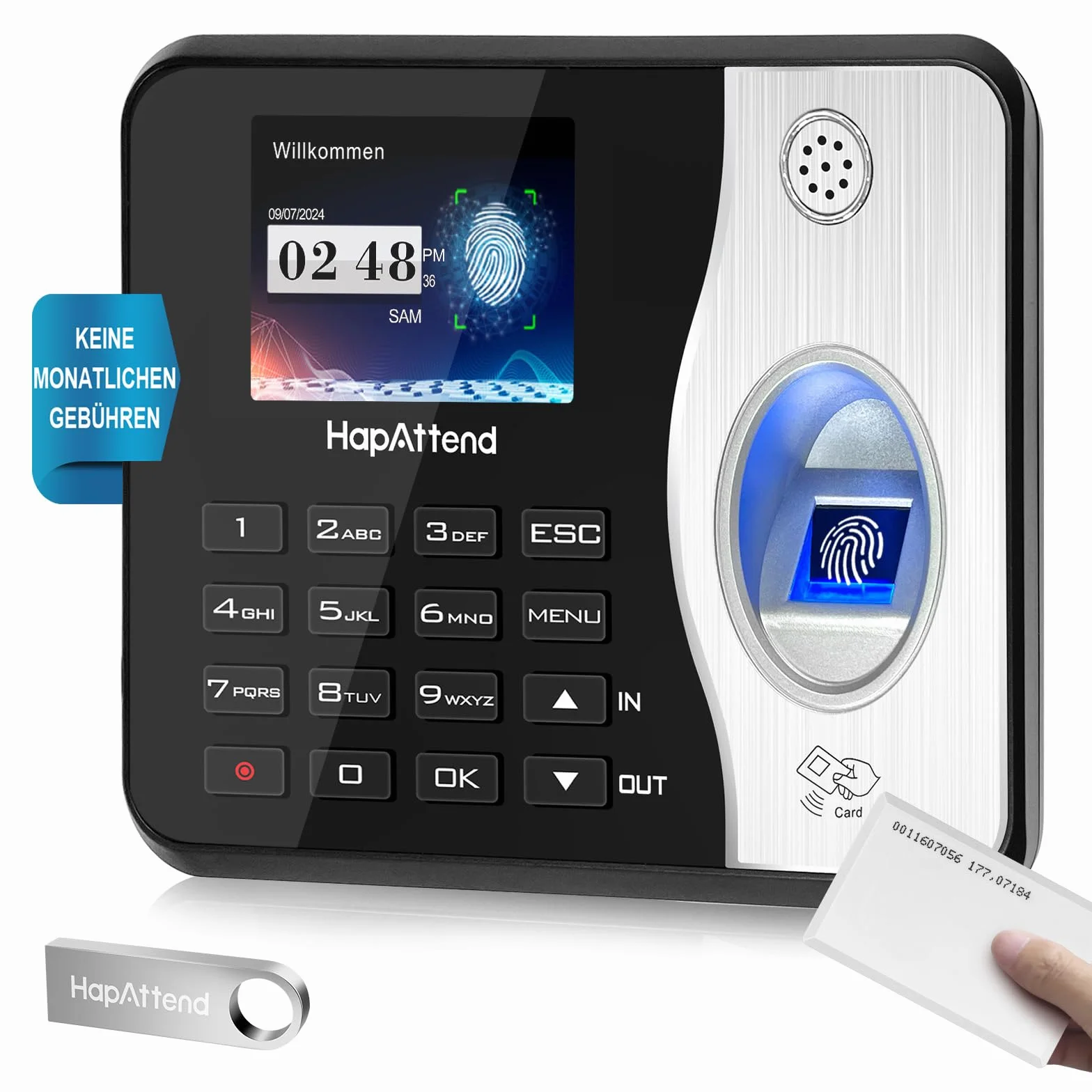 Badge RFID aggiuntivi per HapAttend H1 H2 H3 TC1 TC2 MB1 MB2, Kit 10