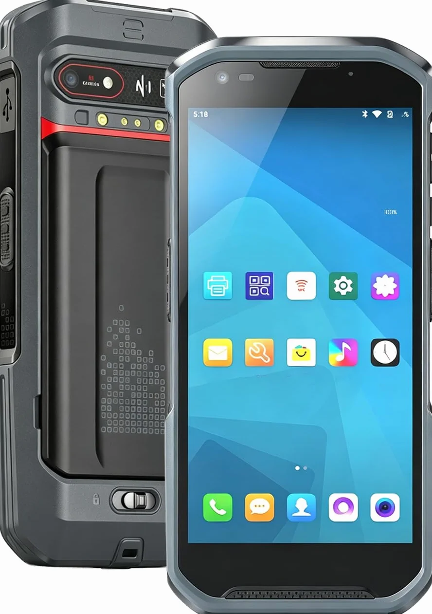 Kayoote S6 Lettore Codici a Barre Android 13, PDA Palmare Touchscreen 5.5", Octa-Core 6GB+64GB, Scanner 1D/2D/QR, Batteria 5200mAh, 4G WiFi NFC Terminale Dati per Inventario Magazzino
